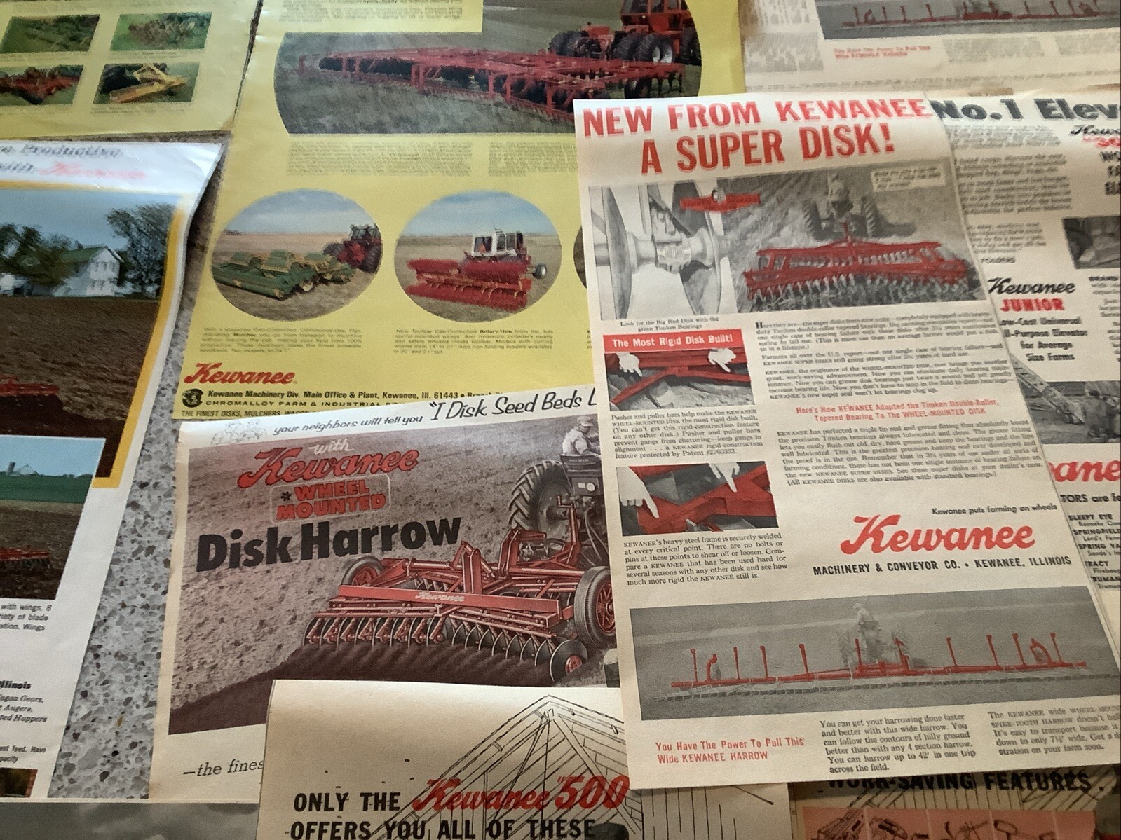 Lot 18 Kewanee Farming Agricultural Advertisement Tractor Farm Print Ads 1950-70