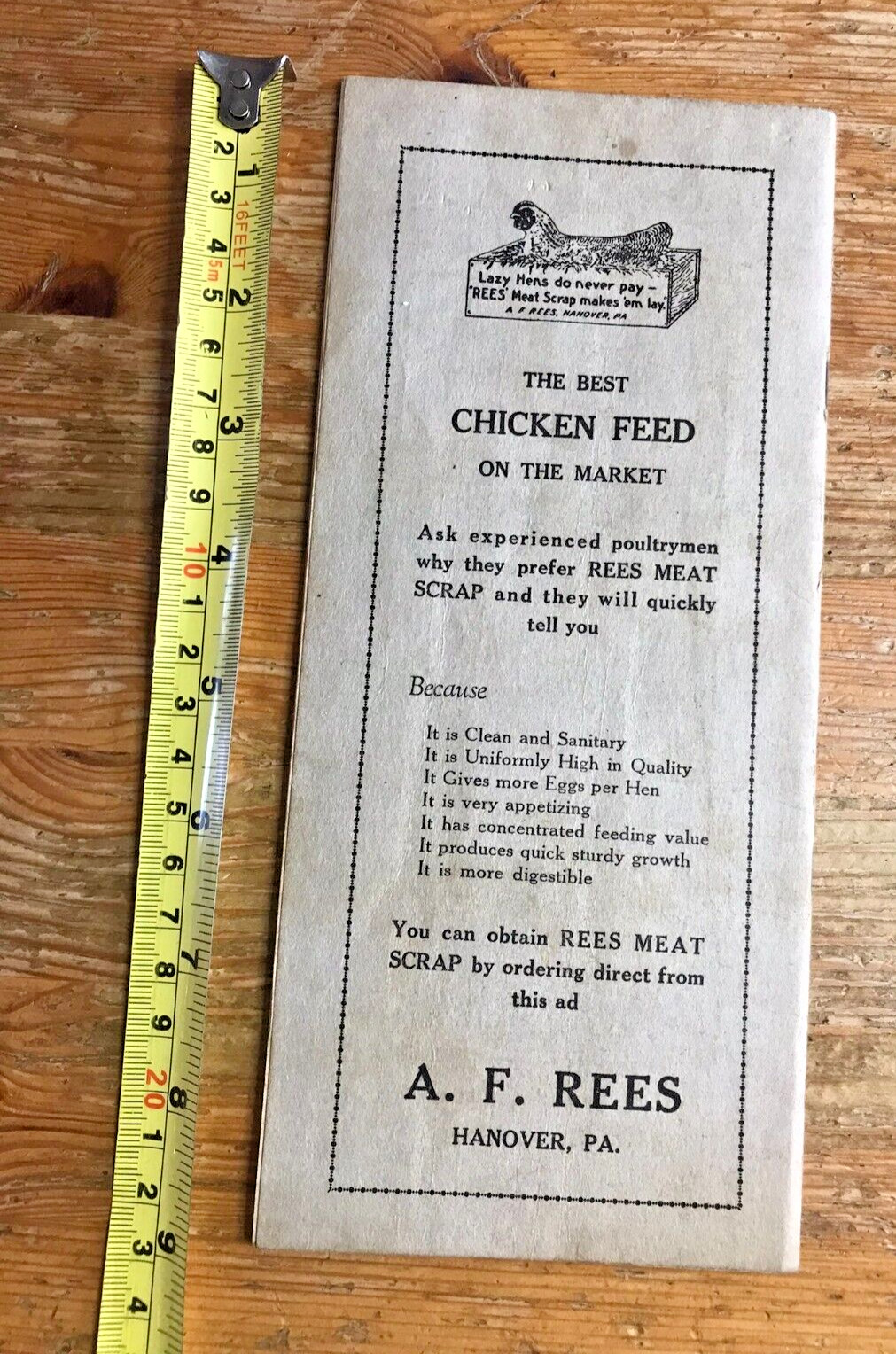 1929 Hanover Fair Poultry Show Catalogue VTG Pamphlet Chickens PA Farming Farm