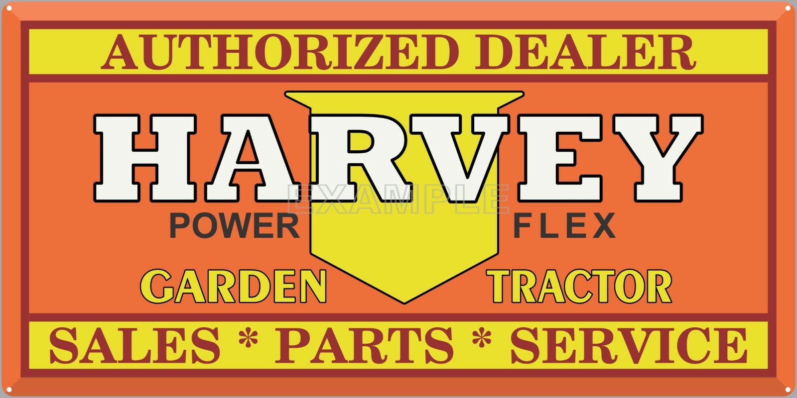HARVEY GARDEN TRACTORS DEALER OLD VINTAGE SIGN REMAKE ALUMINUM SIZE OPTIONS