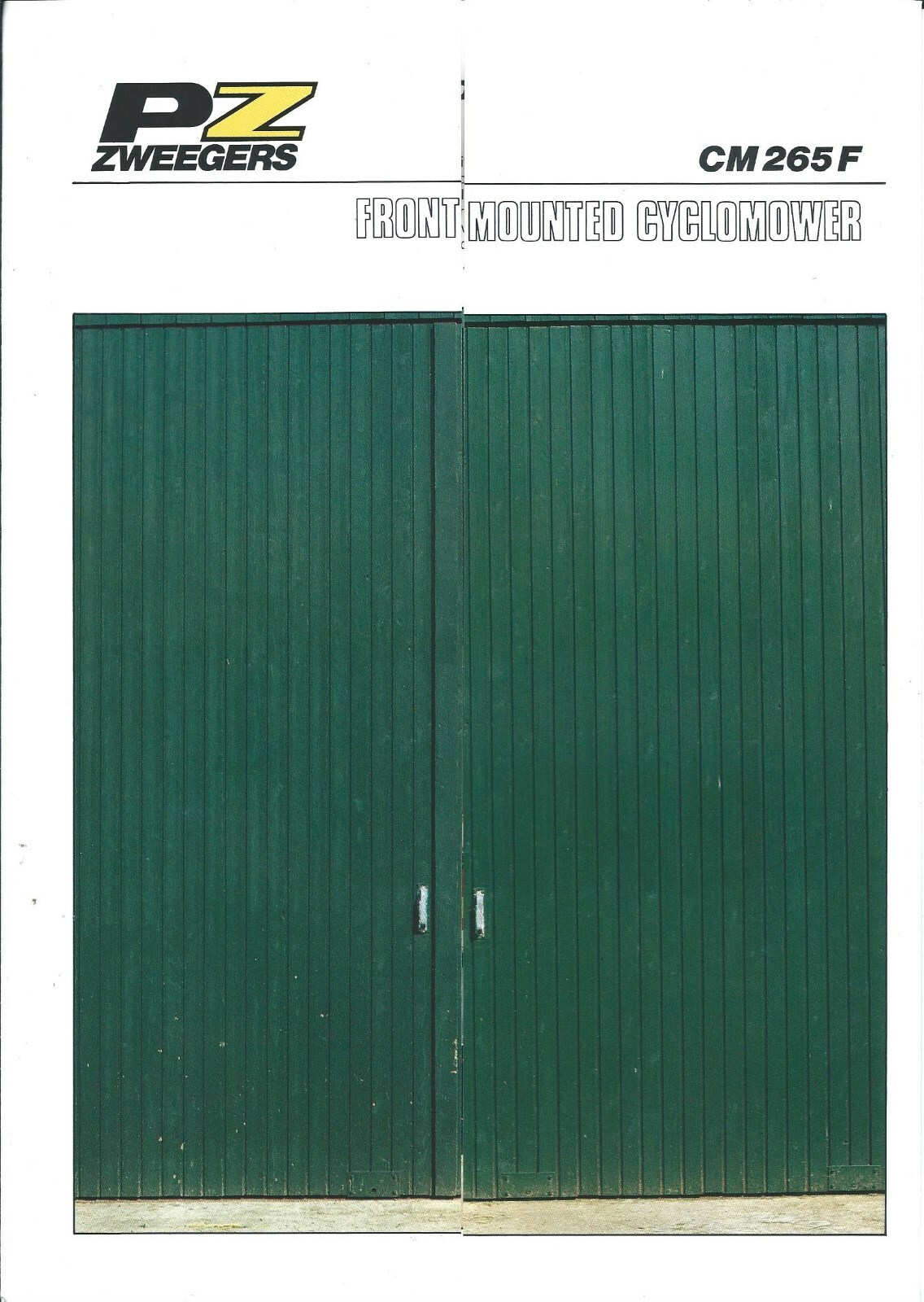 Farm Equipment Brochure – P Zweegers – CM 265 F – Front Cyclomower 1985 (F6893)