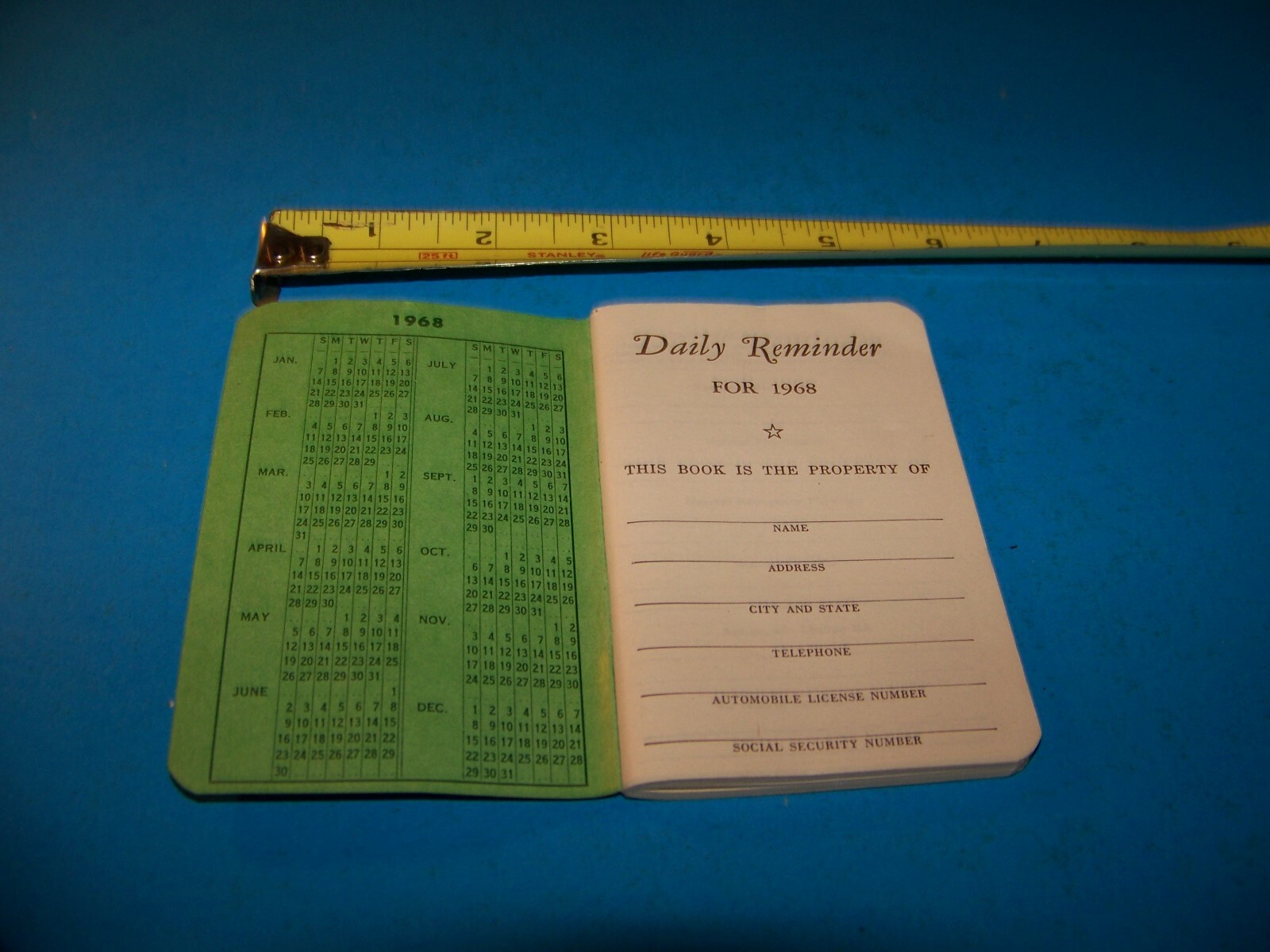 Niagara Brand Farmers « Daily Reminder » Memo Booklet Vintage 1968