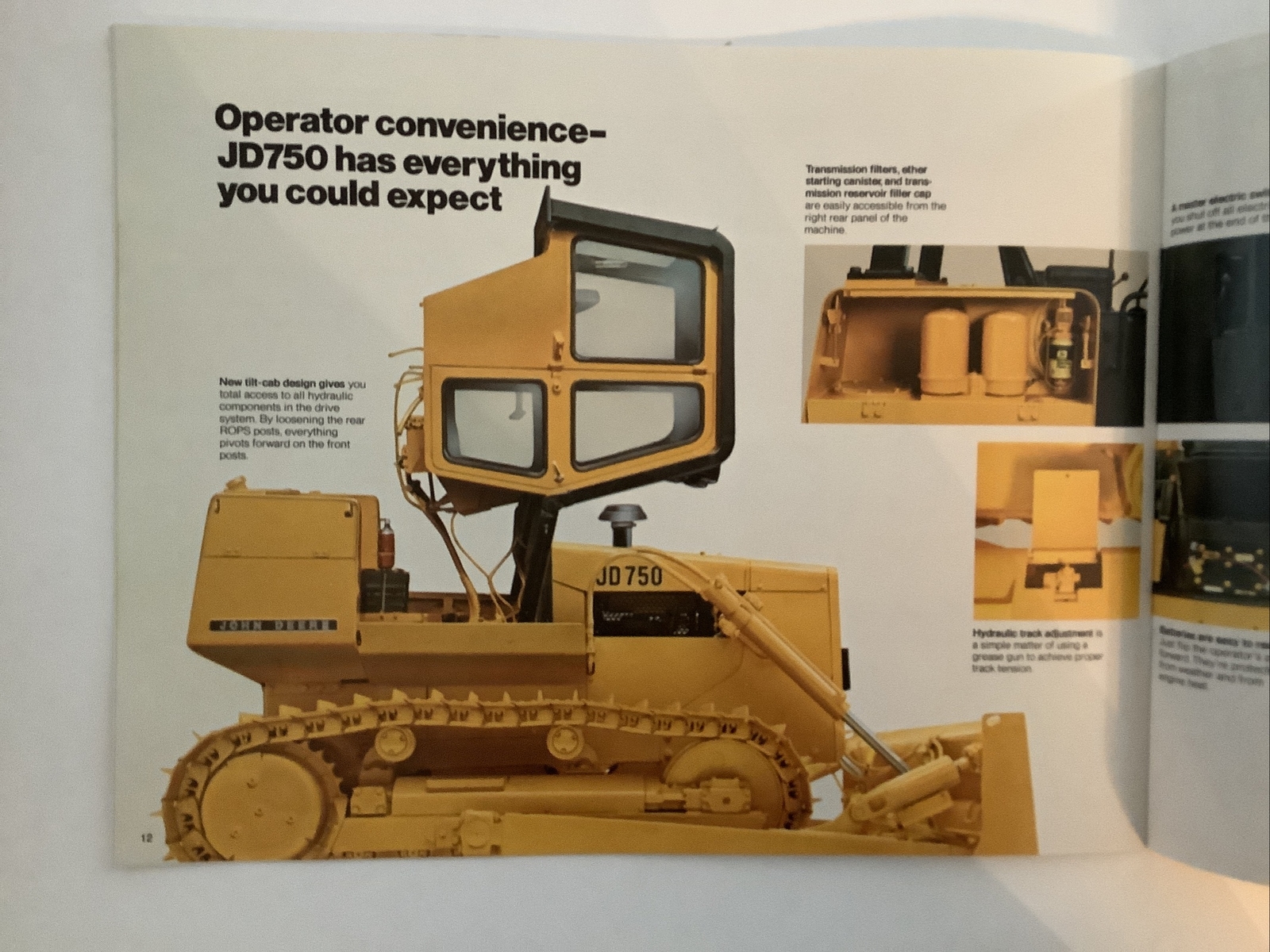 JOHN DEERE JD750 BULLDOZER 16 PAGES 1976 SALES BROCHURE