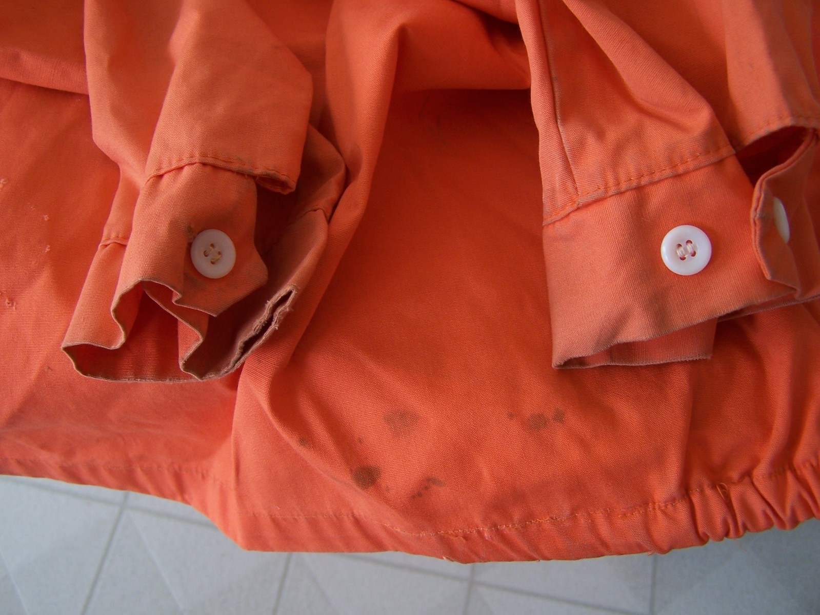 Allis Chalmer Orange Long Sleeve Vintage tractor Jacket Medium Heavy Shirt M