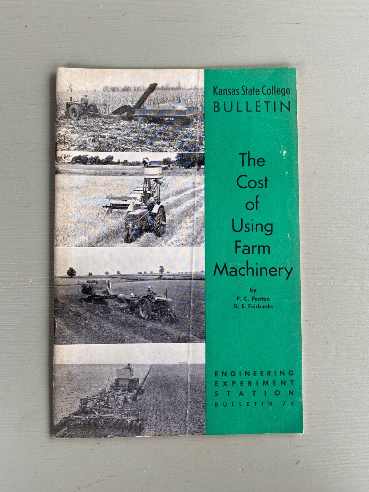 Vintage Kansas State College Bulletin Cost of Using Farm Machinery Book 1954