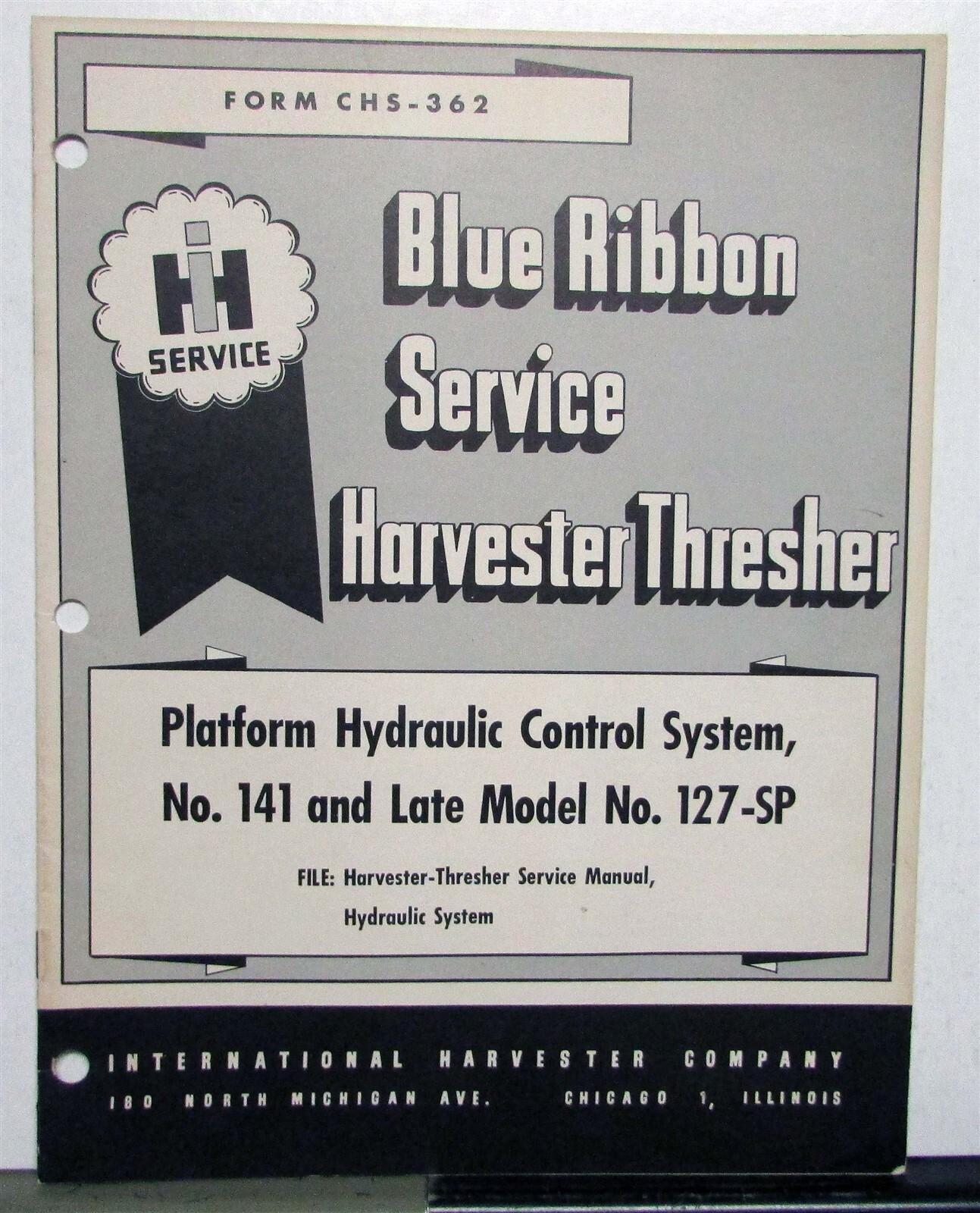 1954 International Harvester Thresher Specs Agriculture Sale Brochure
