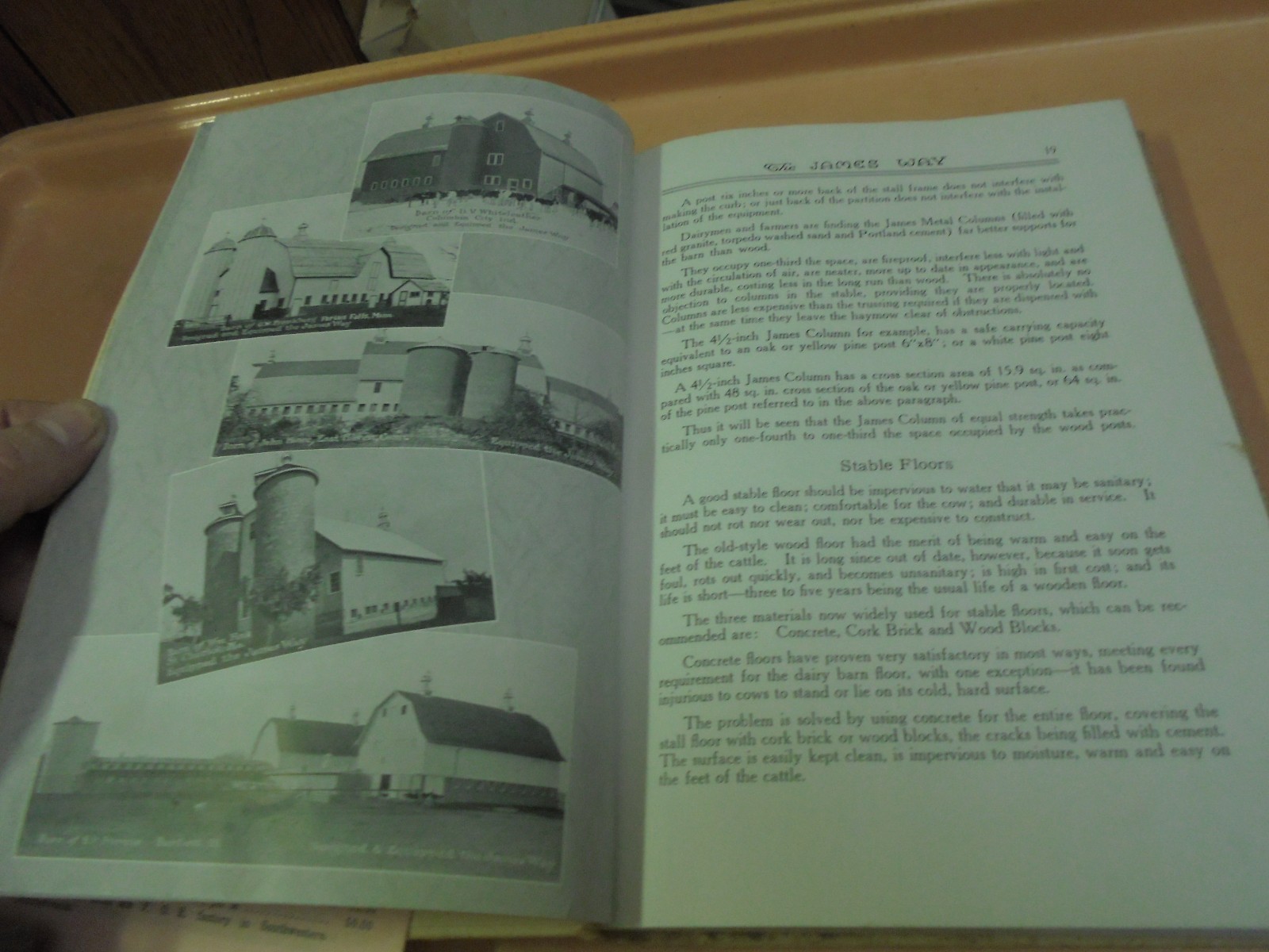 Vintage 1916 The James Way Hard Covered Book Catalog Barns Dairy with price list