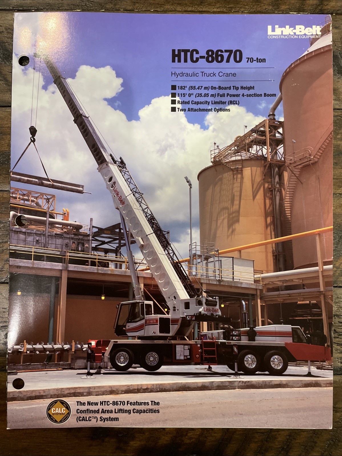 Link-Belt HTC-8670 70-ton Hydraulic Truck Crane Brochure ‘96
