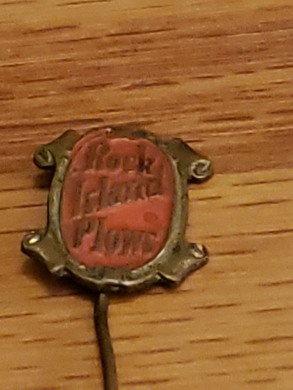 Rock Island Plows Implement Stick Pin Vintage Advertising
