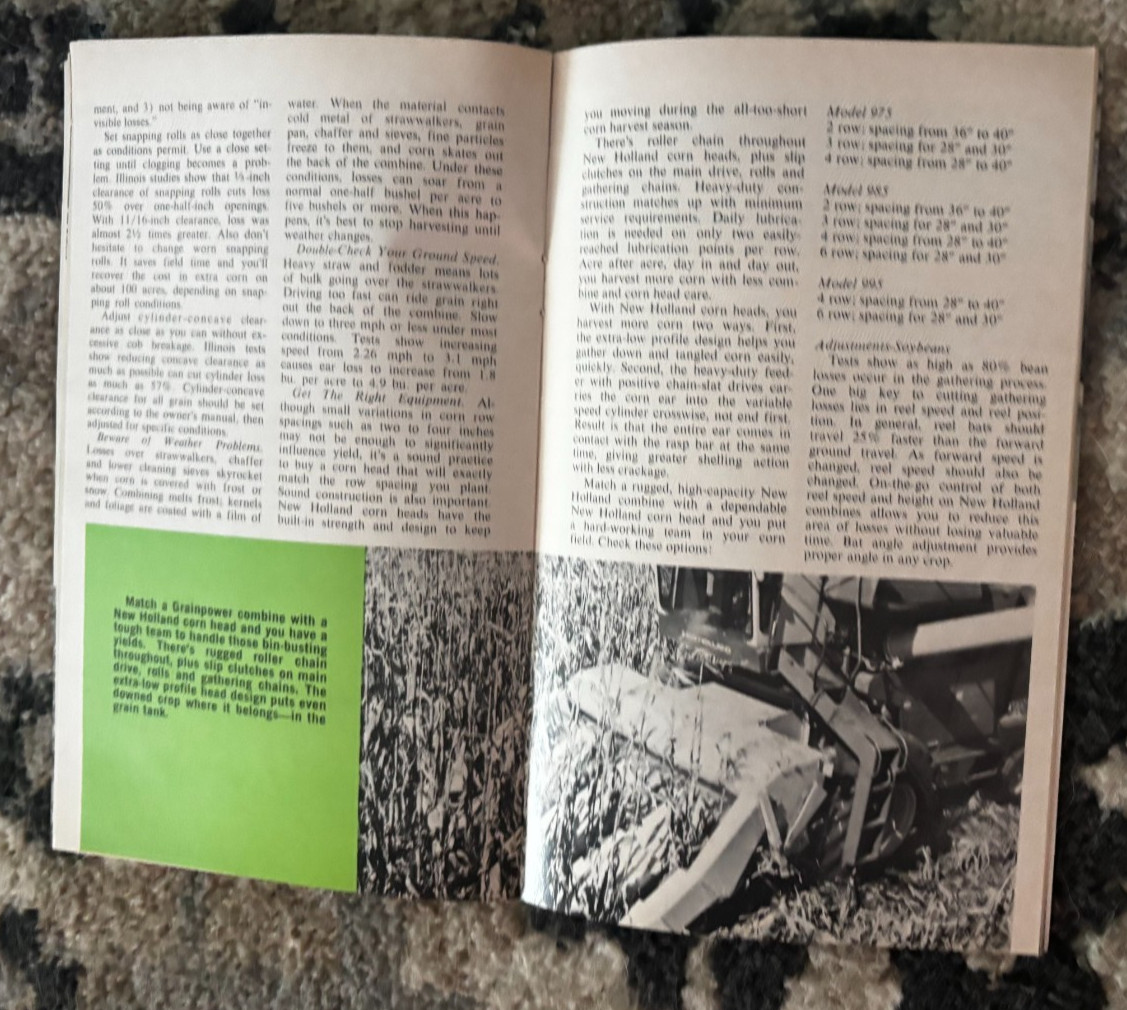 New Holland GrainPower For Profit In the 70&rsquo;s Brochure DCPA26