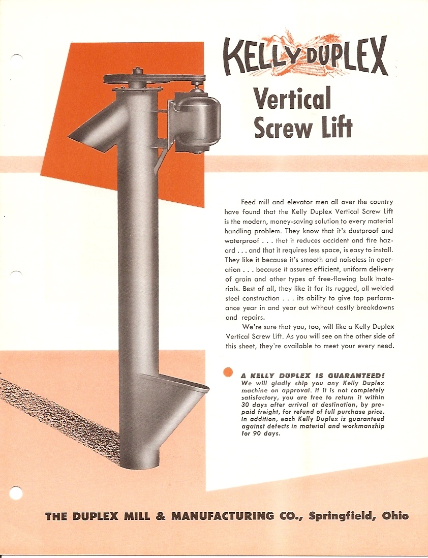 Farm Equipment Brochure – Kelly Duplex – Conveyor Feeder Elevator (F3393)