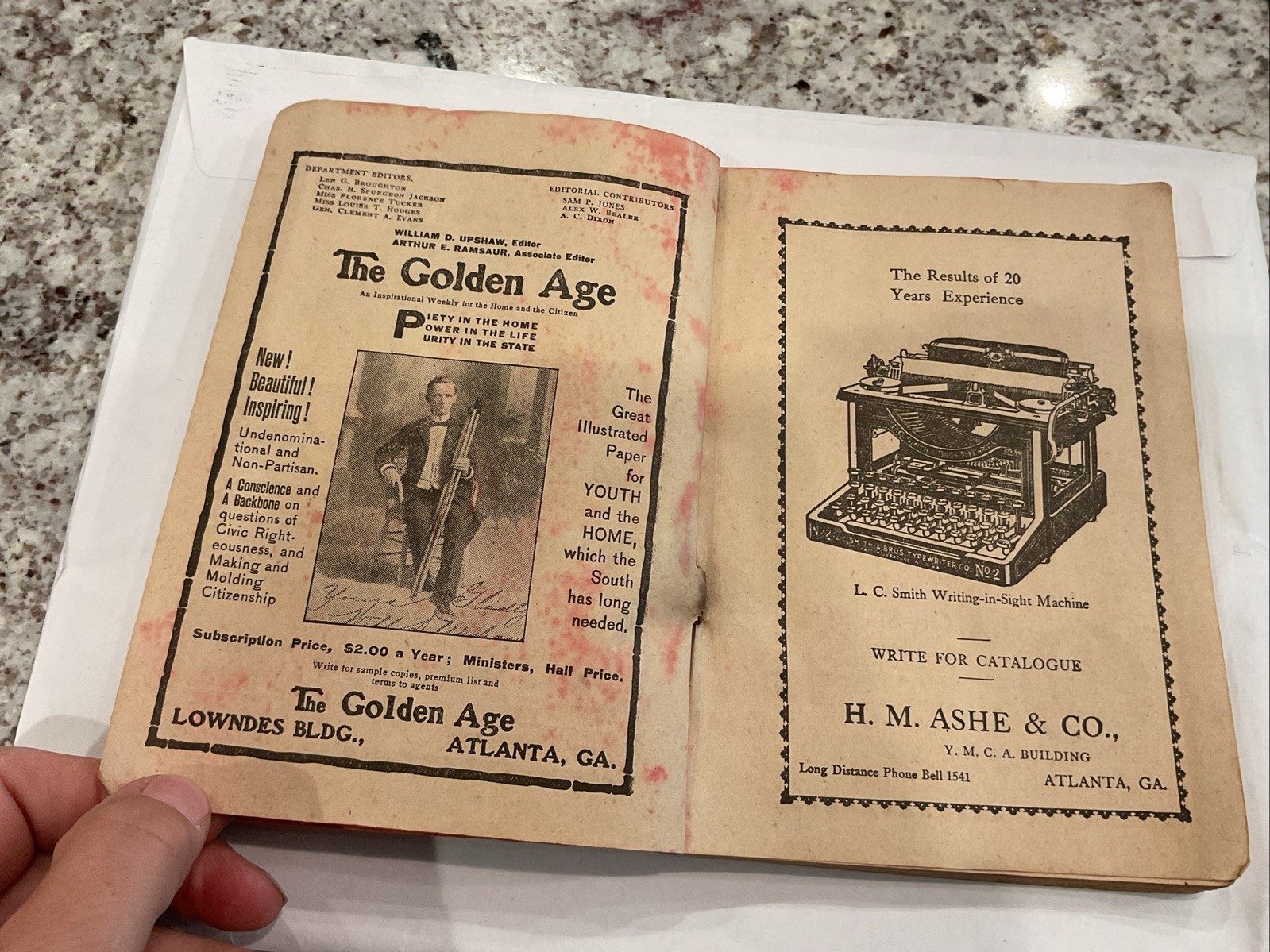 VINTAGE 1906 COTTON FARMER SELLERS MANUAL PEOPLES BANK ORANGEBURG SC Atlanta Ads