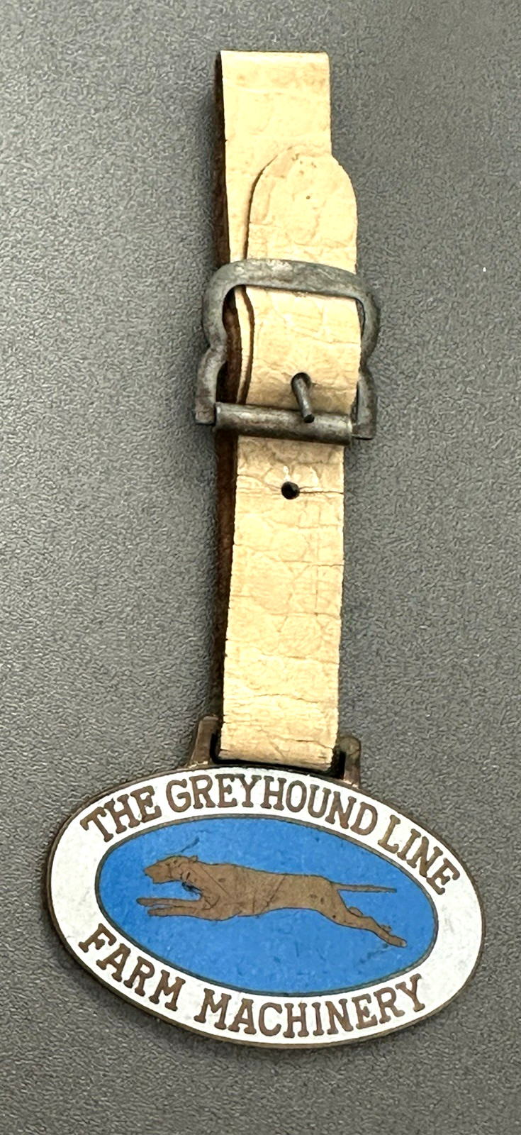 AWESOME CONDITION 1900&rsquo;s Watch FOB Greyhound Line Farm Machinery TOLEDO OHIO