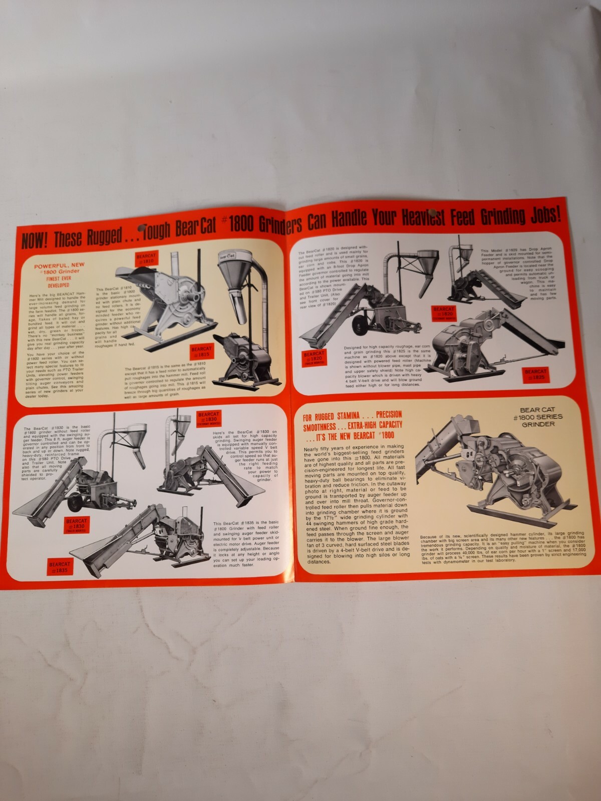 Bear cat hammer mills 1810 1815 1820 1825 1830 1835 brochure Western. Nebraska