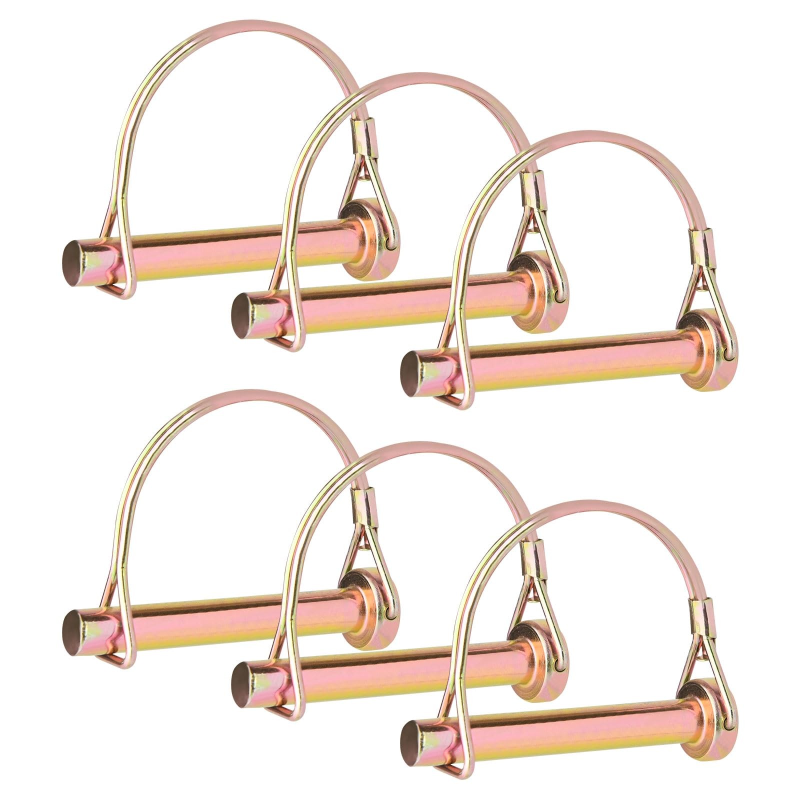 WISSXNA 6PCS D-SHAPE PTO hitch pins 1/4&Prime;x2.5&Prime;