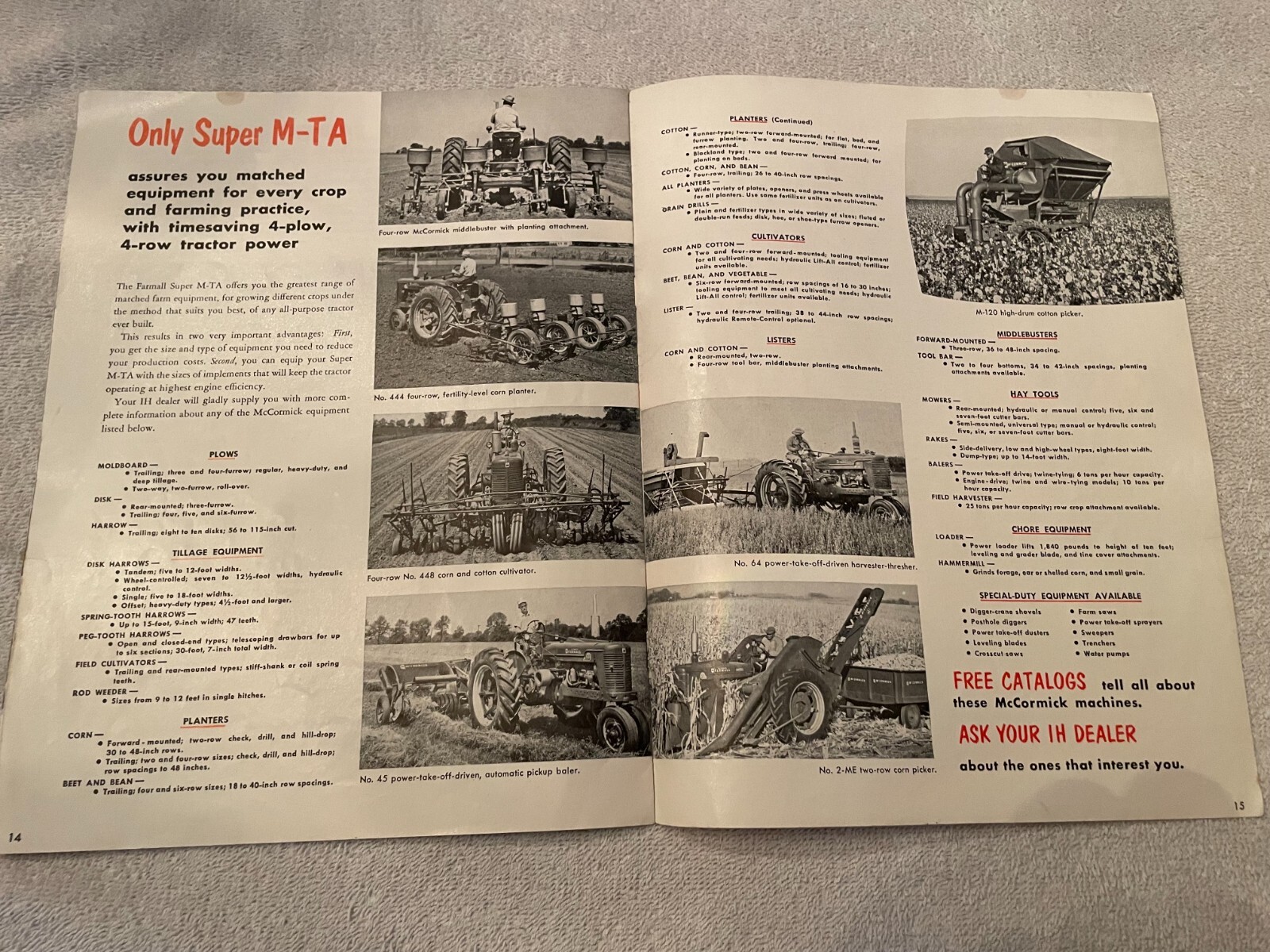 International Harvester Super M-TA Tractor Brochure