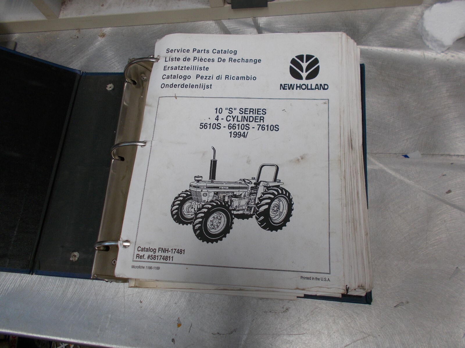 Ford Series 10 Tractor Service Manual AND Parts Manual – both in one binder