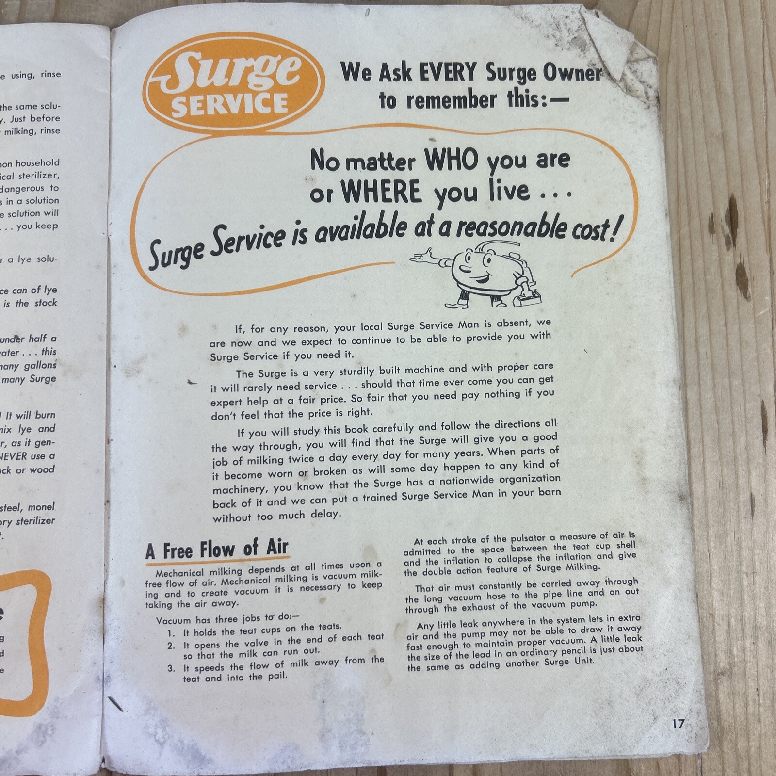 Surge Milking Operating Manual Dairy Farming Vintage