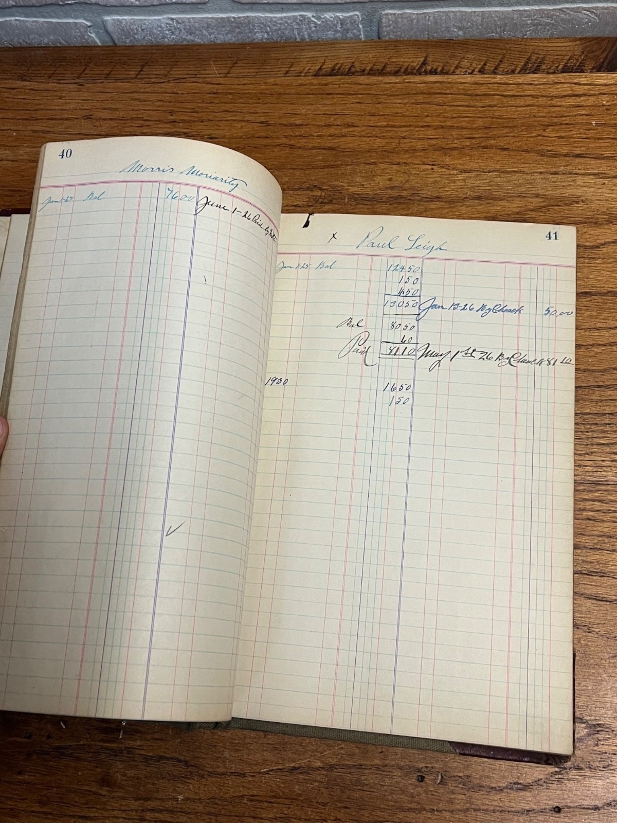 Vintage 1930s Frank Georgeson Farm Implement Dealer Ledger Book Redgranite, Wis