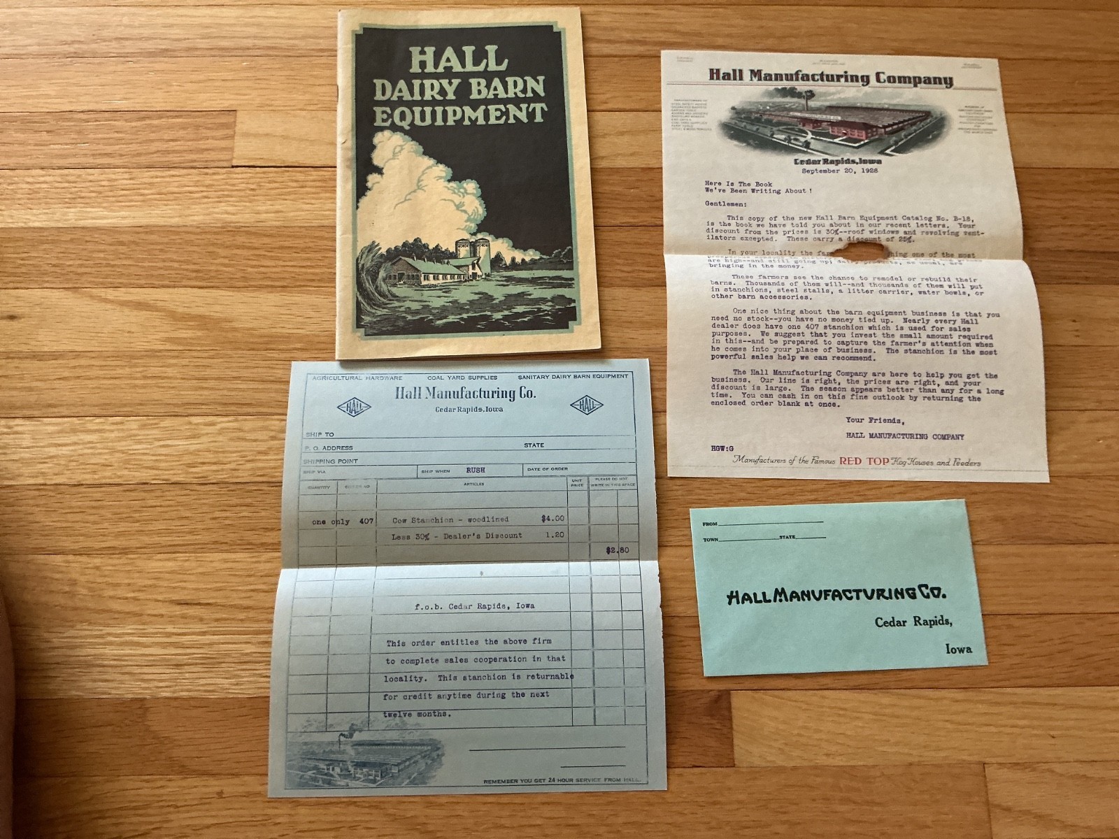 1936 catalog HALL MANUFACTURING COMPANY Cedar Rapids IOWA agricultural hardware