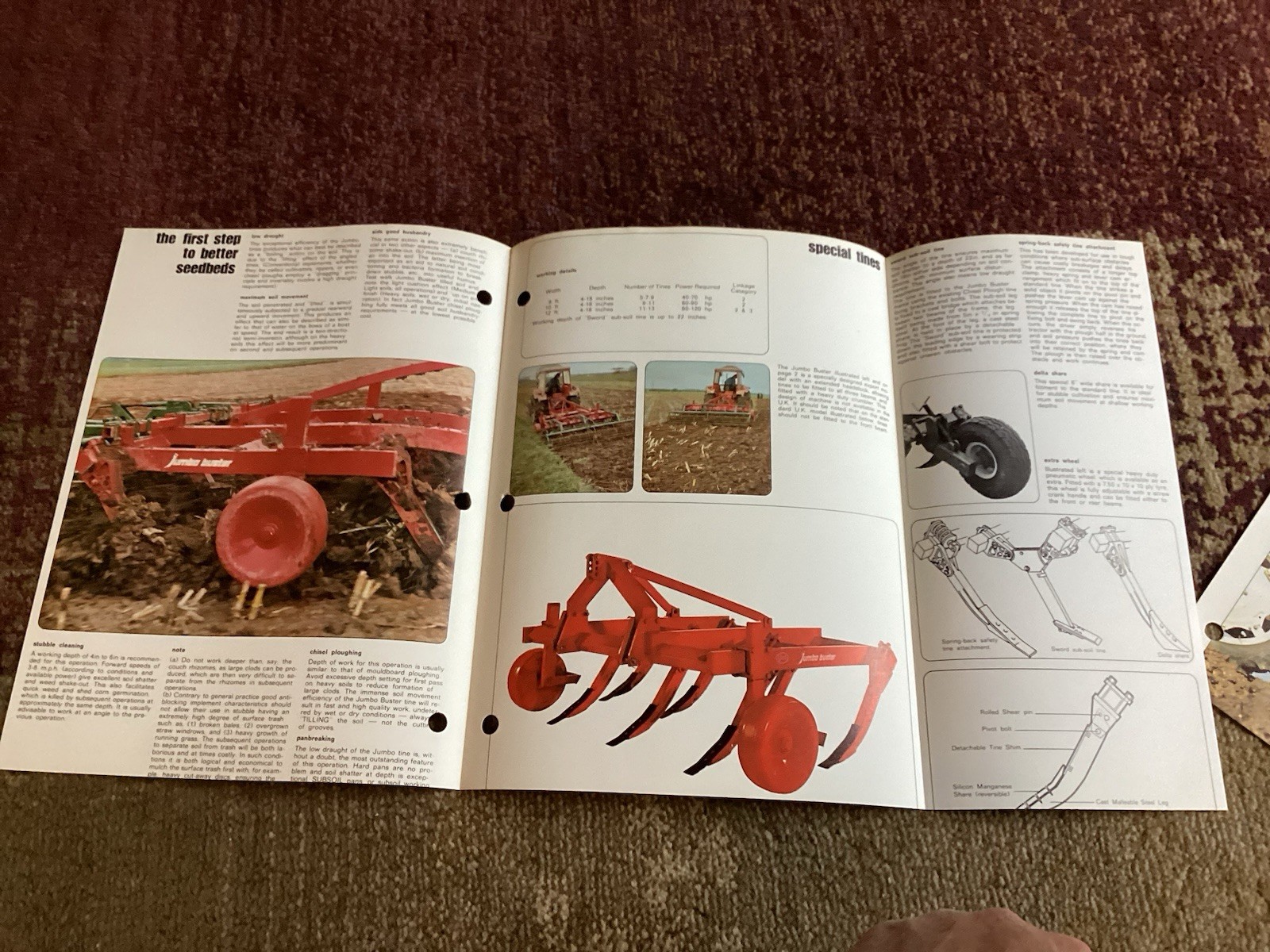 (5) 1975-6 Vicon Brochures – Rake, Harrow, Chisel Plow, Spreader