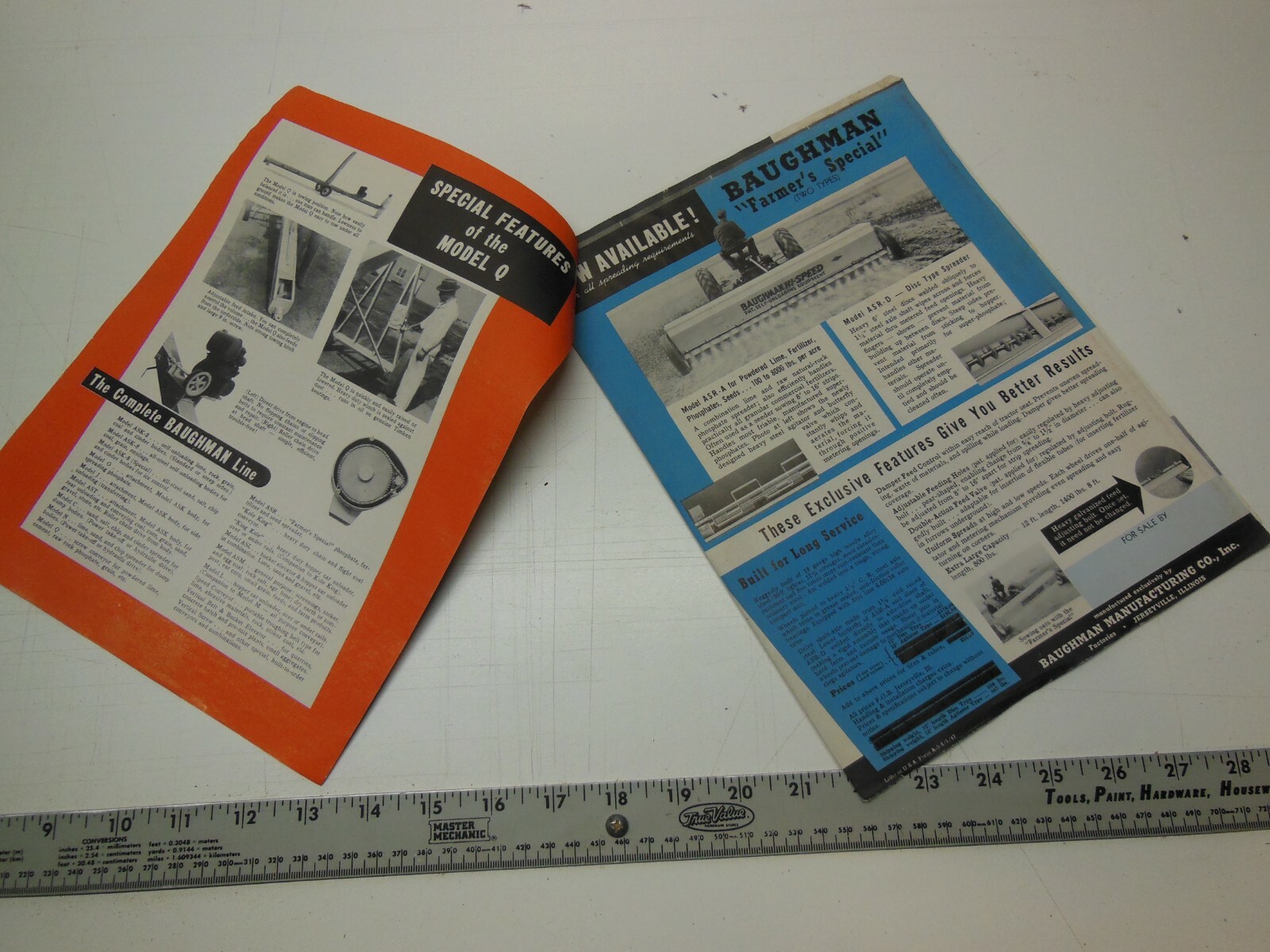 Vintage Harvest-All Parts/Assembly Book & Baughman Farm Equipment Fliers