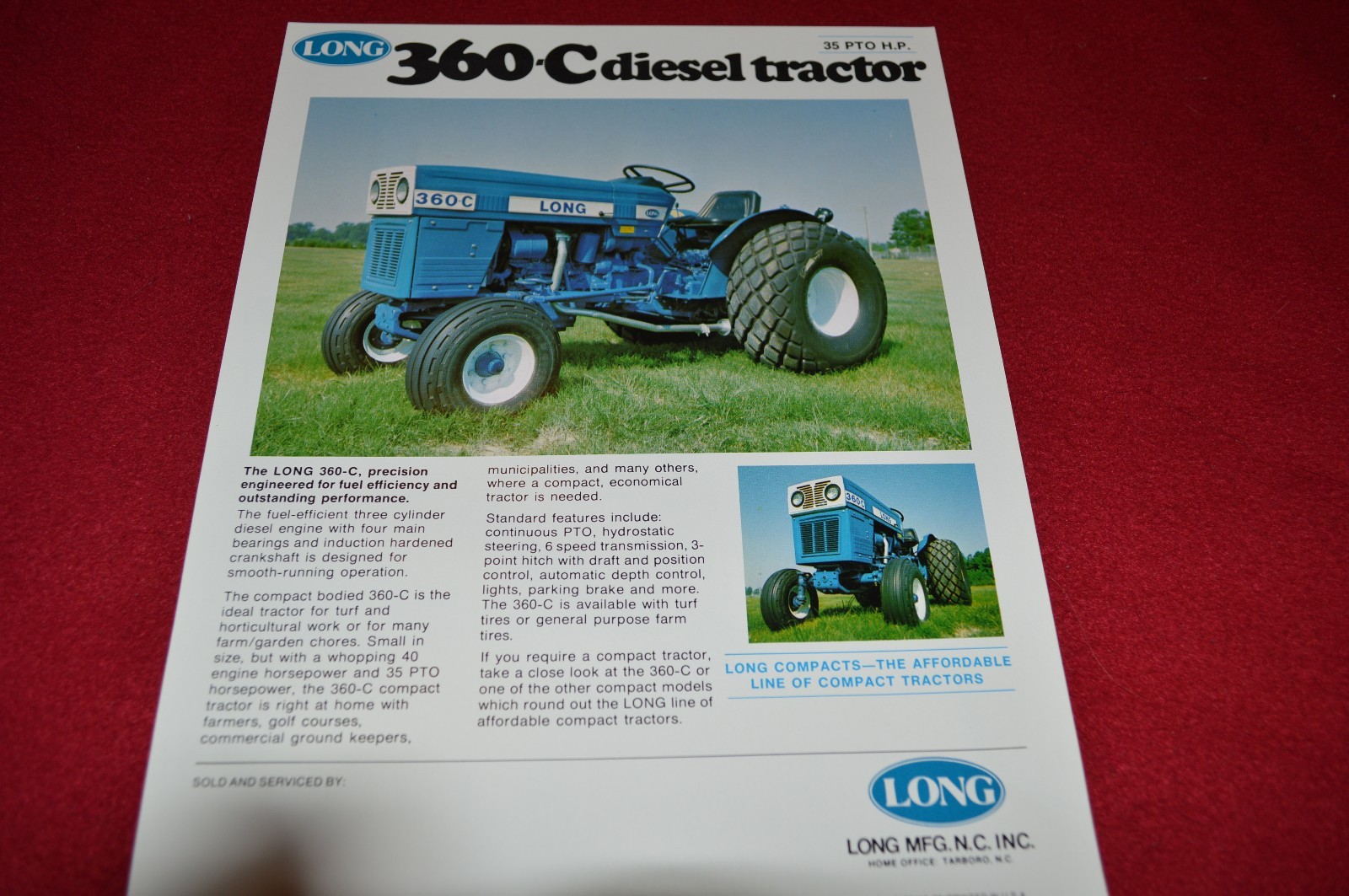 Long 360-C Tractor Dealers Brochure 2392 LCOH