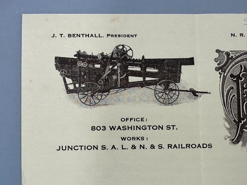 1911 BENTHALL PEANUT PICKER Machinery FARM Advertising Letter SUFFOLK Virginia
