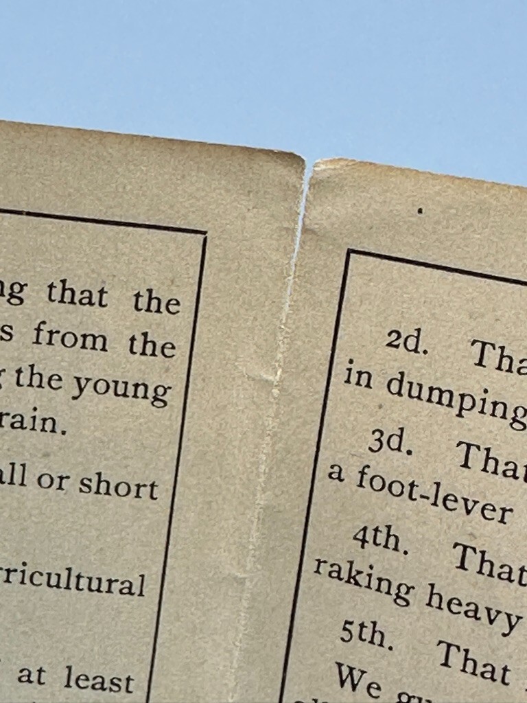 1880s EMPIRE DRILL Hay Rake FARM Advertising Folding Trade Card SHORTSVILLE NY