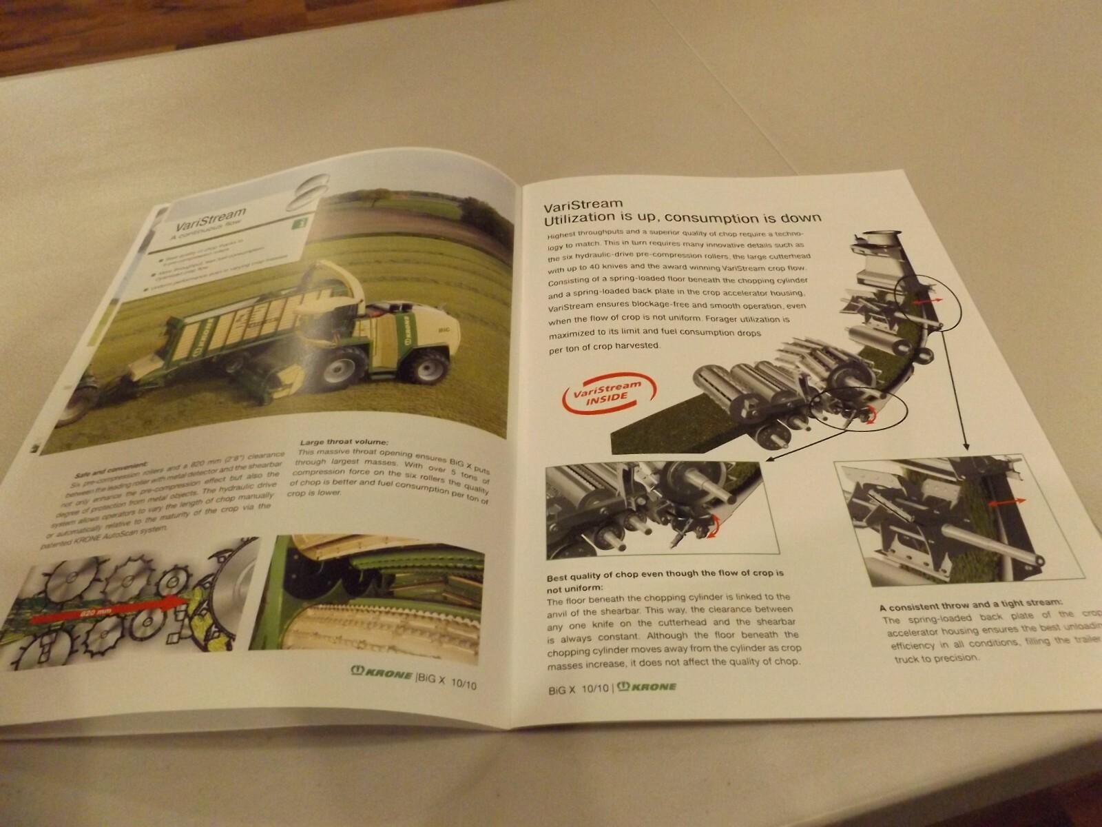 KRONE BIG X 700/850/1100 FORAGE HARVESTER. LITERATURE # BIGX-10.10-US 110236