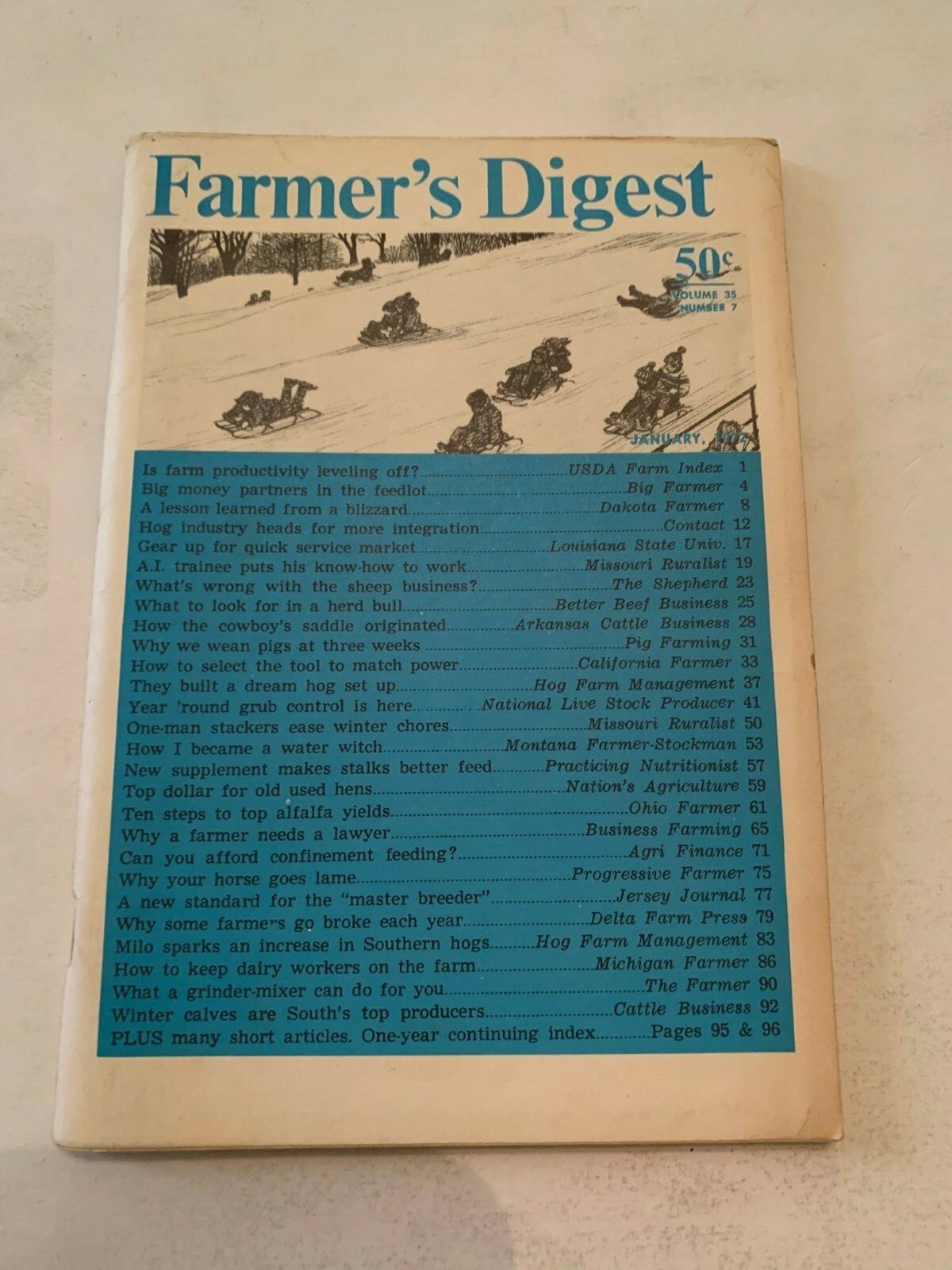 January 1972 Farmers Digest Magazine Volume 35 Number 7