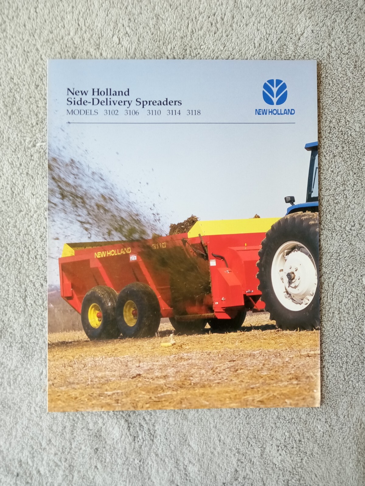 New Holland 3102 3106 3110 Side-Delivery Spreader Sales Brochures. Lot Of 7.