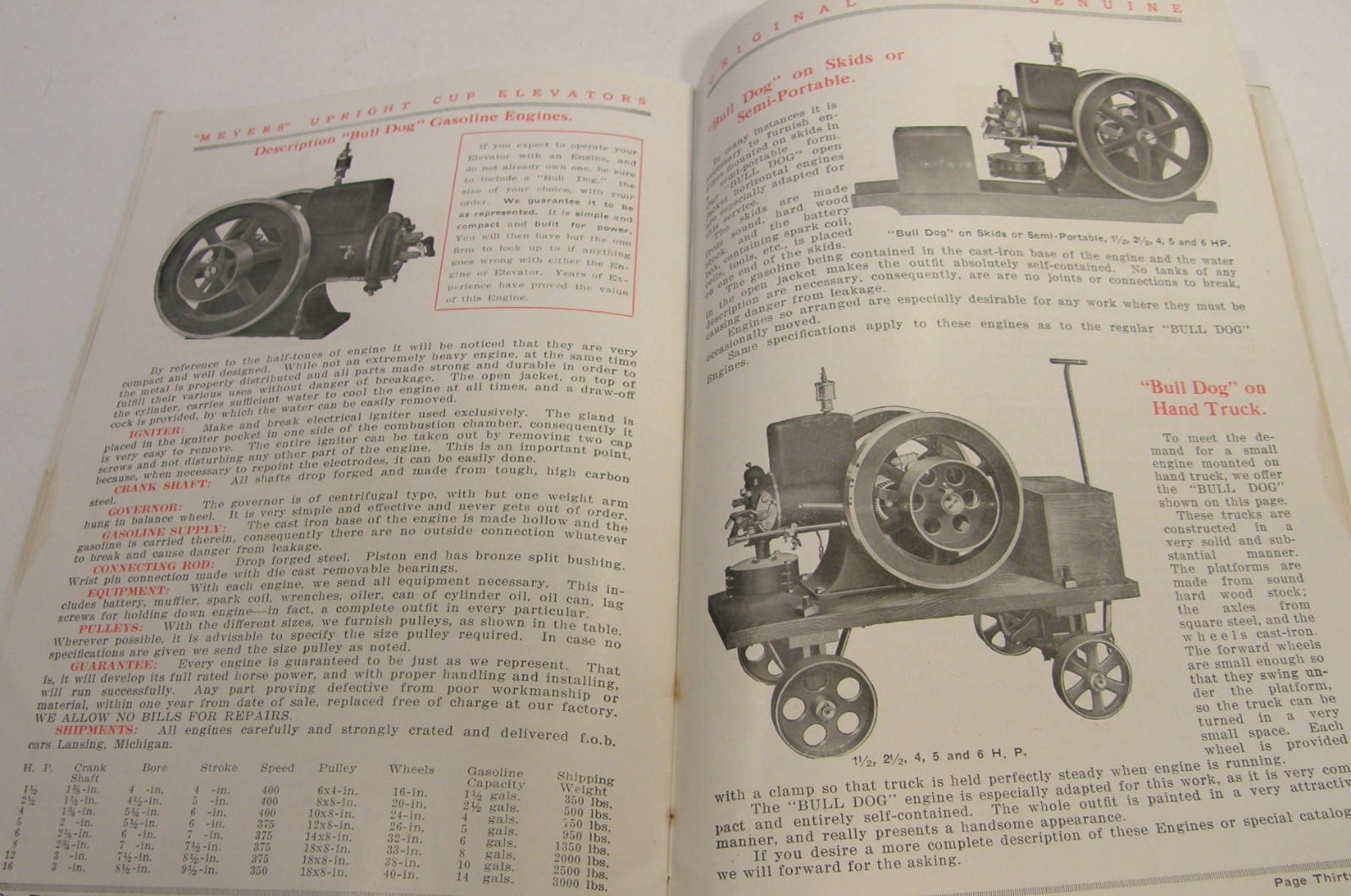 ANTIQUE c1915 ILLUSTRATED CATALOG MEYER FARM CUP ELEVATORS MORTON ILLINOIS