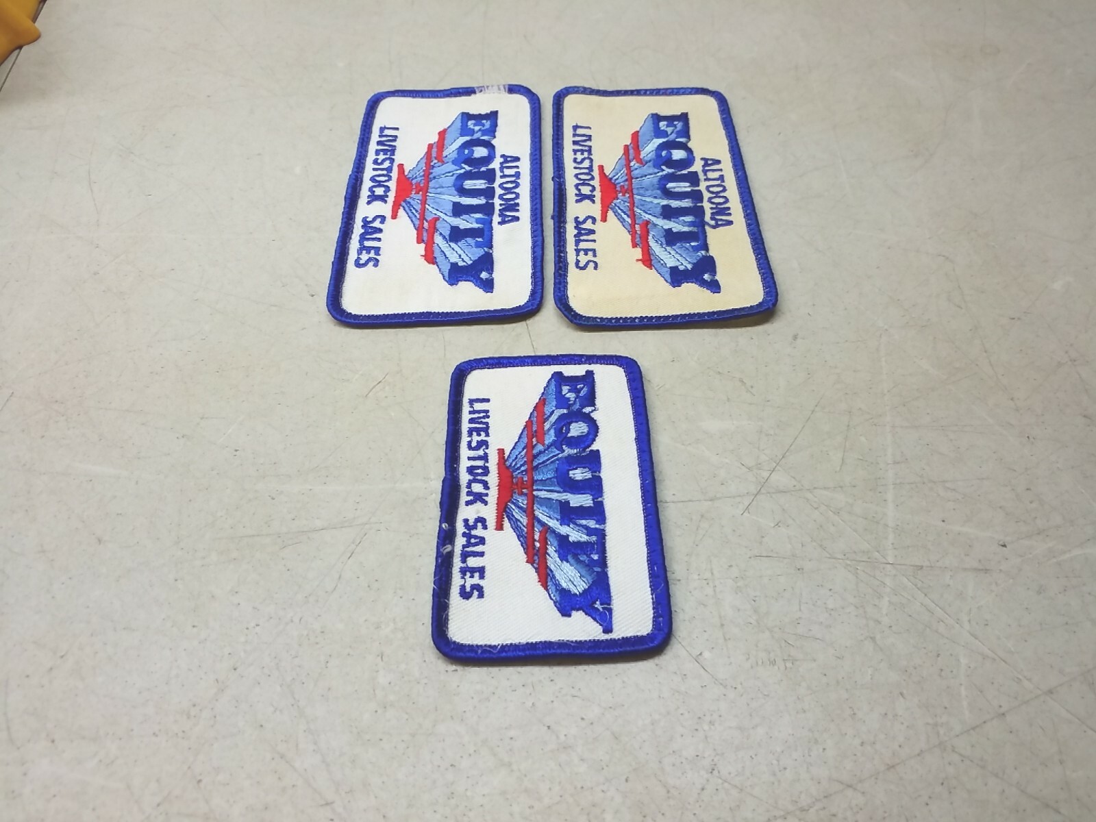 Altoona Equity Livestock Sales Patch Set Of 3 Vintage Wisconsin Cattle Markets