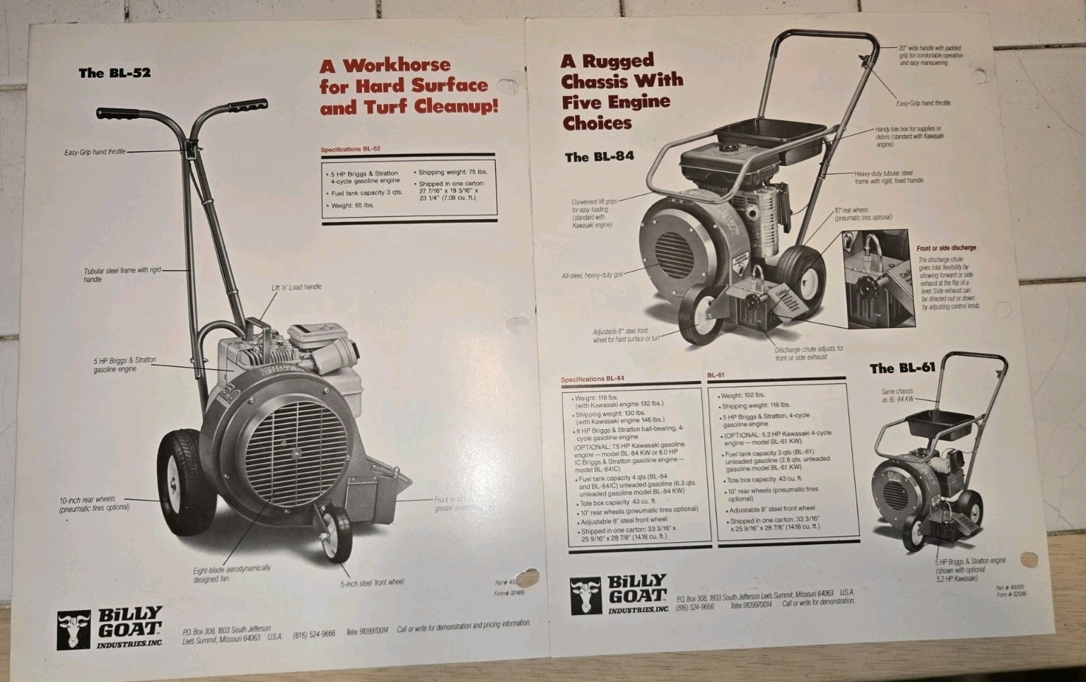 GROUP OF 13 BILLY GOAT INDOOR OUTDOOR VACCUMS DEALERSHIP ADVERTISEMENTS
