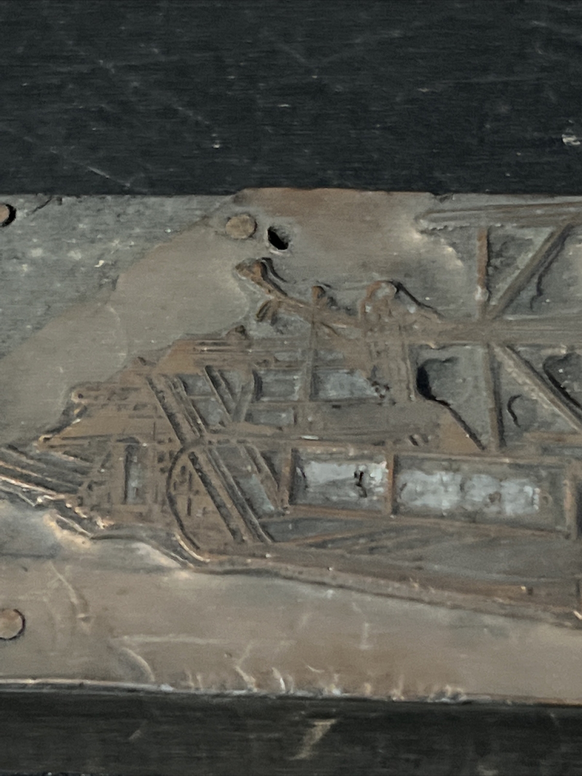 1880s Farm Implements Print Block