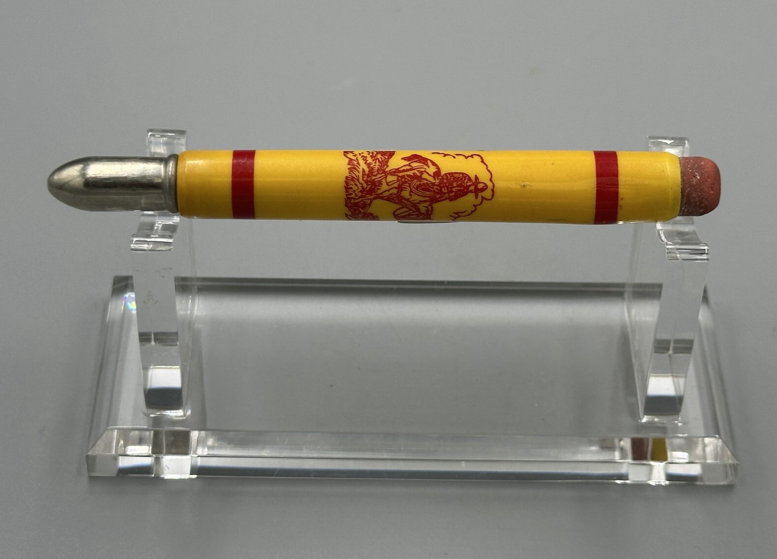 1948 FARMERS ELEVATOR Advertising COWBOY Vintage BULLET PENCIL Minnesota ROWENA
