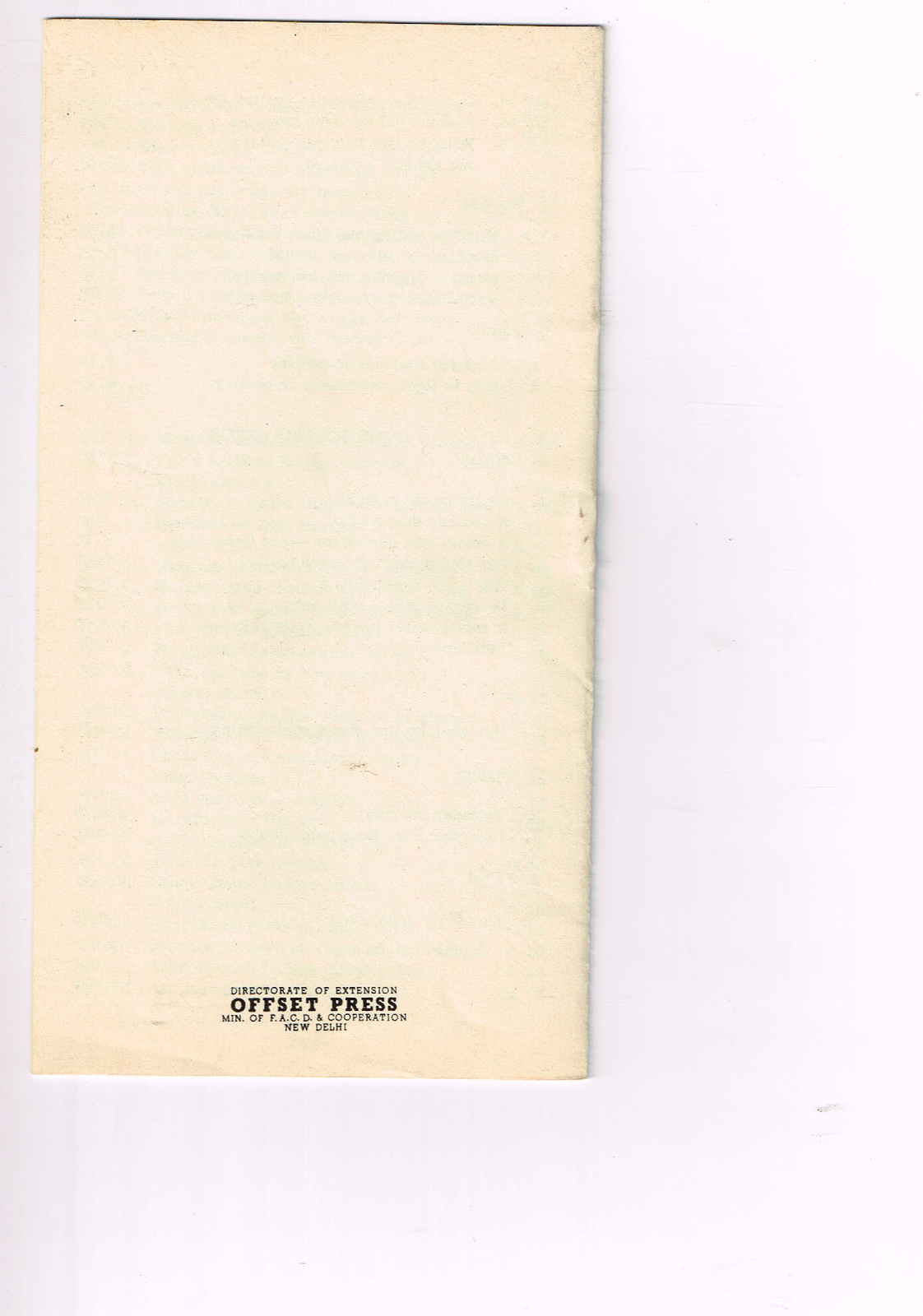 Vintage 1960s Farm Brochure India New Delhi Publications for the Farm and Home