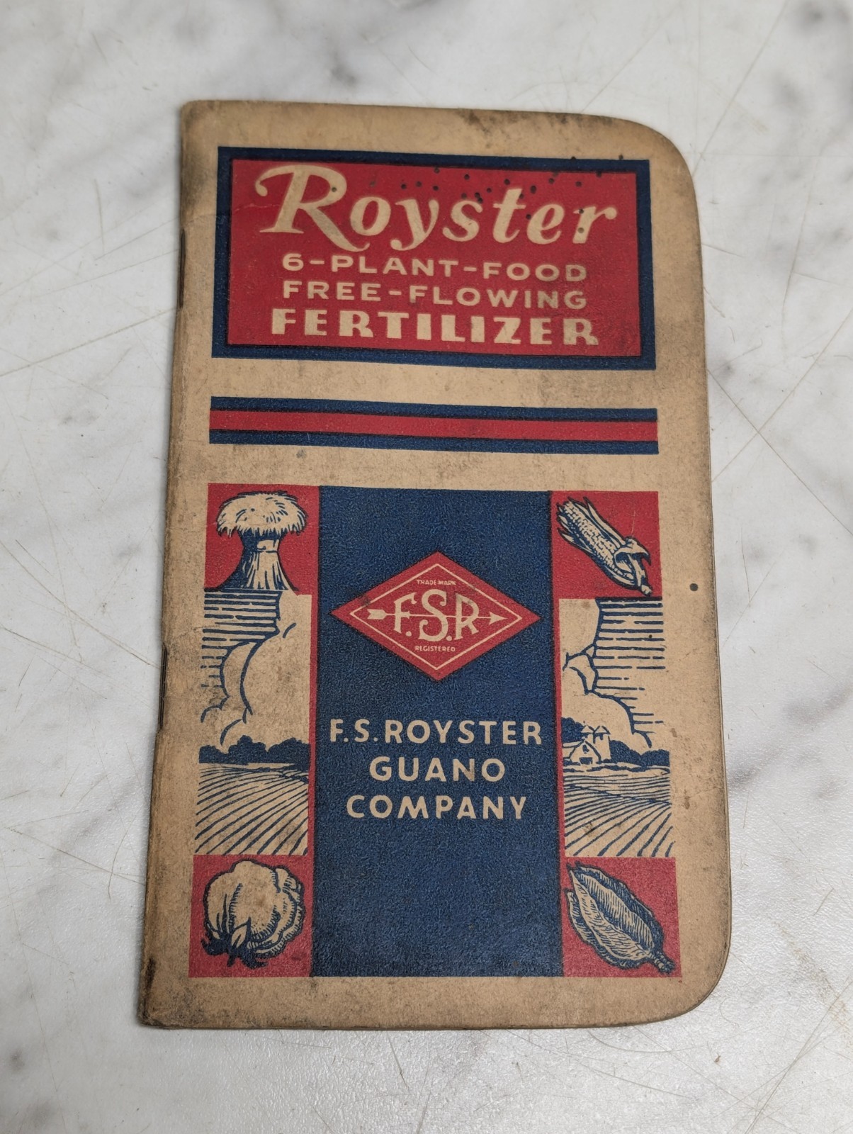 FS Royster Guano Co Pocket Memo Book Calendar Advertising Fertilizer Notes
