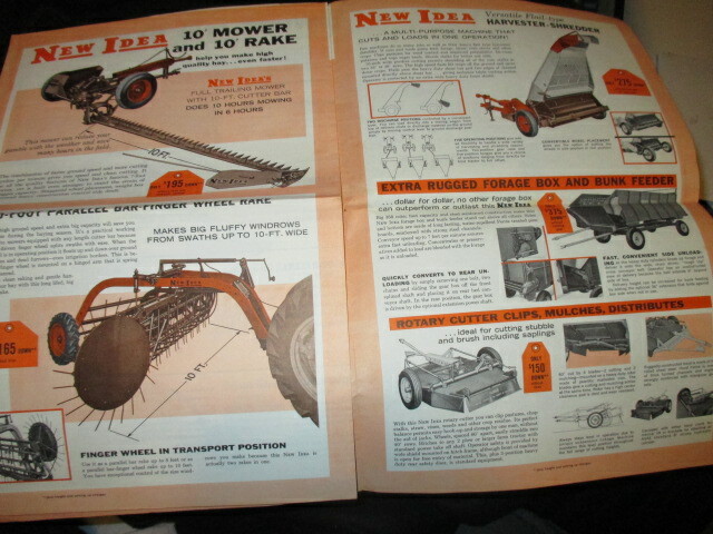 New Idea Hay Tools Buying Guide Mailer Brochure Conditioner Mowers Rake Elevator