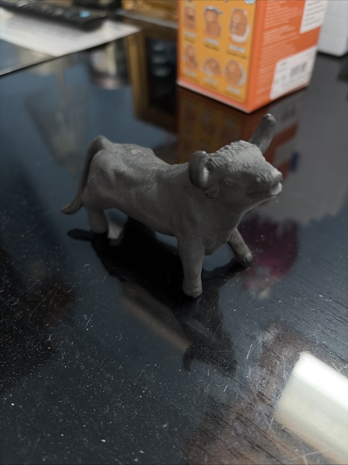 Vintage RARE Bull Paper Weight Collectible Hard To Find!