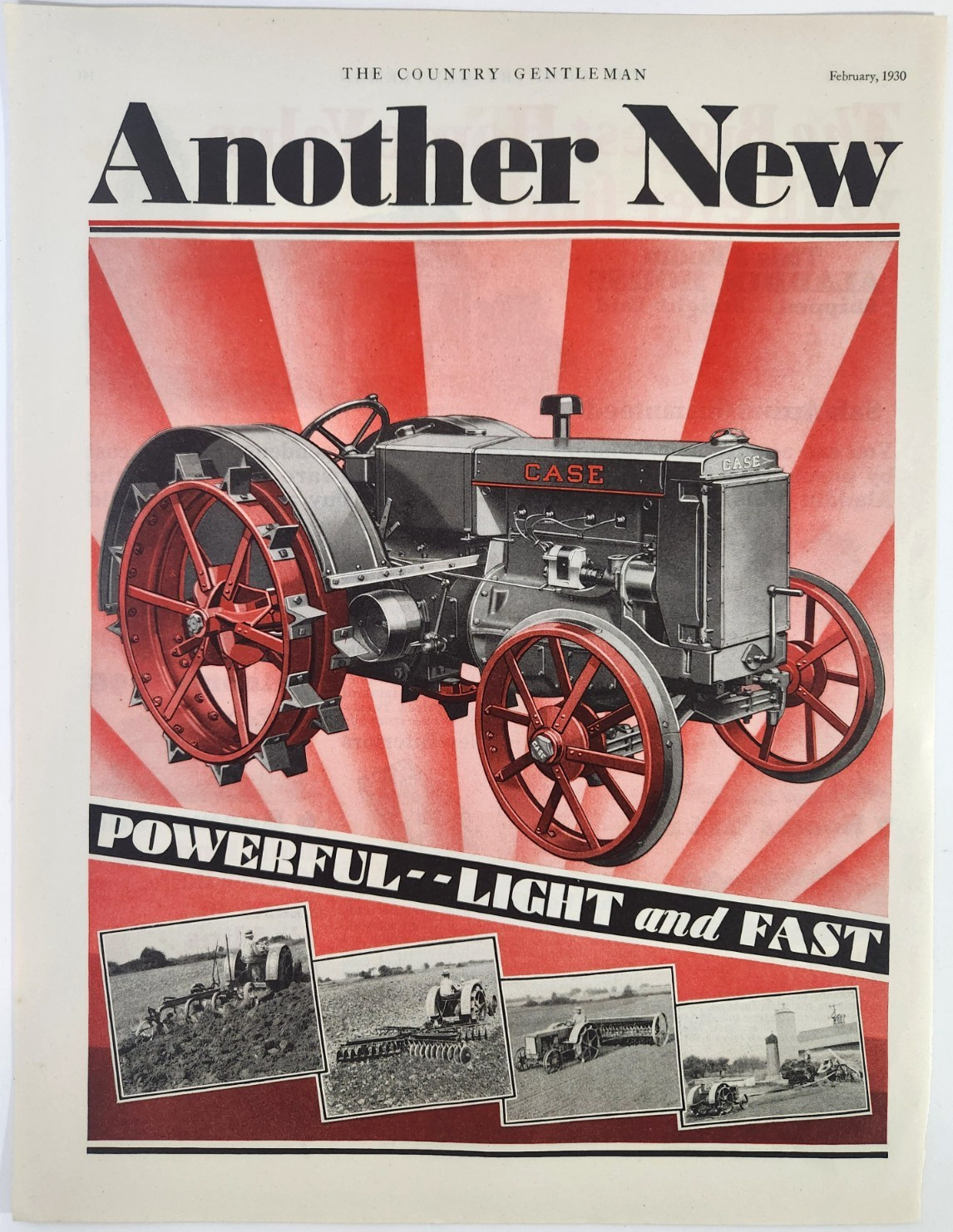 Model C Farm Farming Tractor Case 2 Page Vintage 1930 Ad Magazine Print