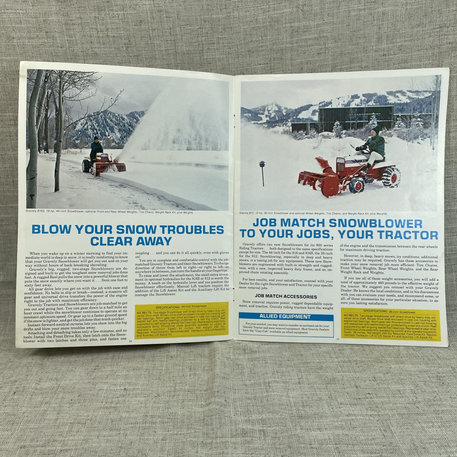 Gravely Garden Tractor Sales Catalog Brochure Vintage 1975 Lawn Equipment