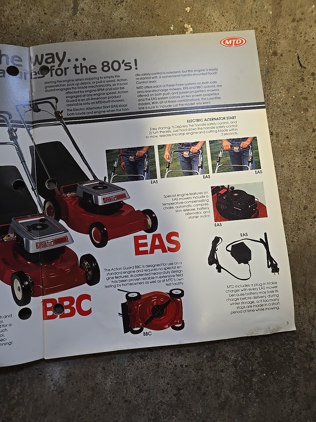 1983 MTD Lawnflite Power Mowers Brochure Catalog Point Of Sale
