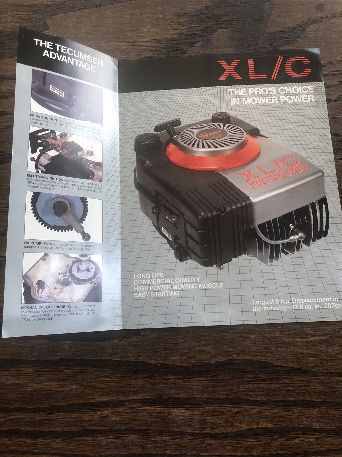 Tecumseh Vector 5 XL/C Tecumseh Engines vintage brochure 4-color 1992