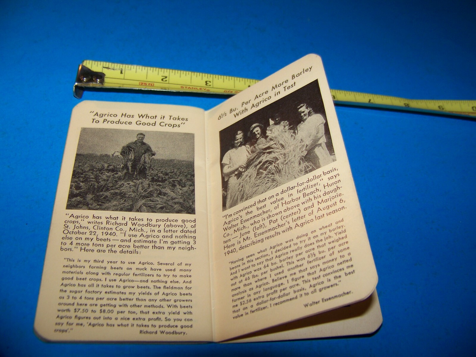 Agrico Fertilizer « Daily Reminder » Memo Booklet Vintage 1941