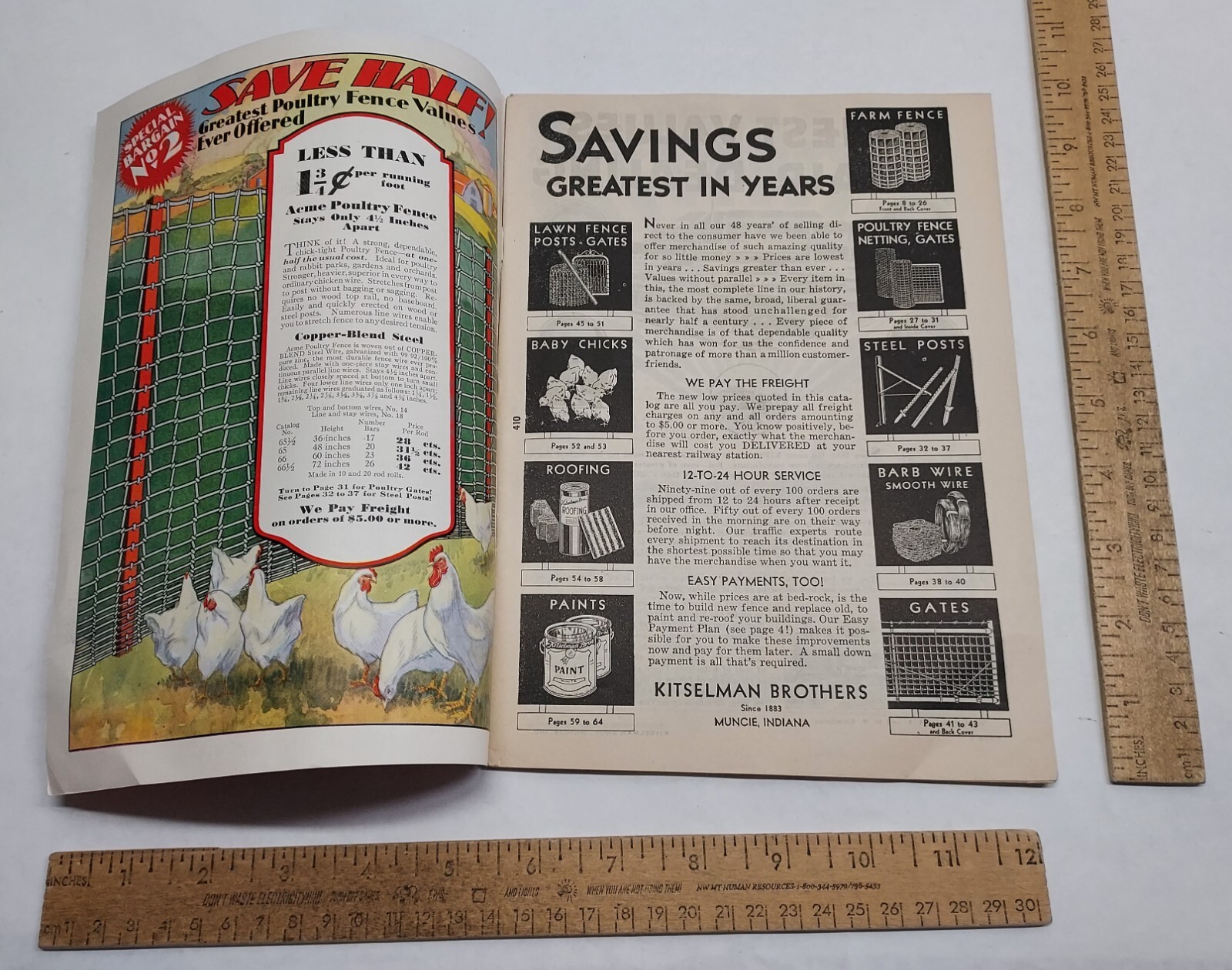 1931 – CATALOG – KITSELMAN BROS. – Fencing / Wire – listing #7378
