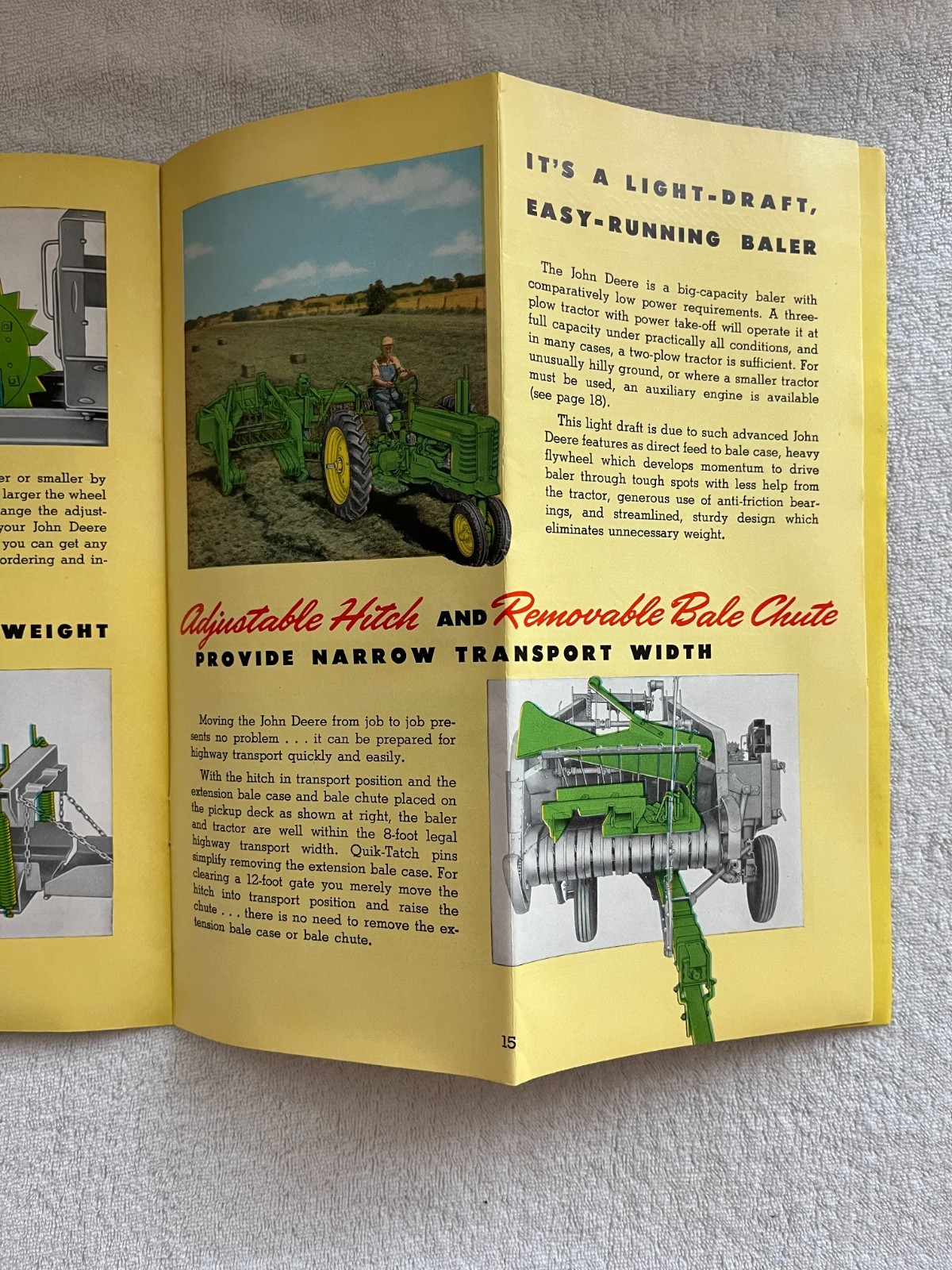 John Deere Automatic Baler For 1953 Promotional Brochure