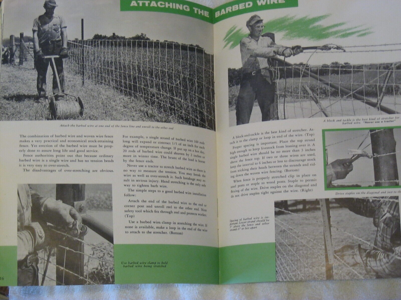 1957 REPUBLIC STEEL HOW TO ERECT FARM FENCE MANUAL
