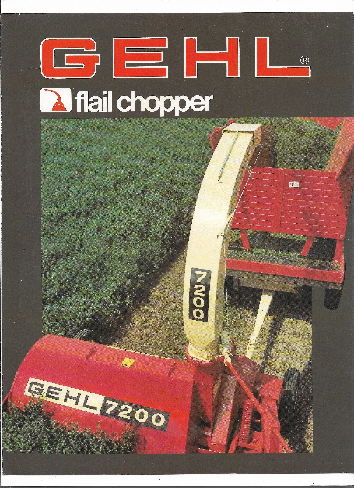 Original OE OEM Gehl Model 7200 Flail Chopper Sales Brochure Form # 3964-10M/85