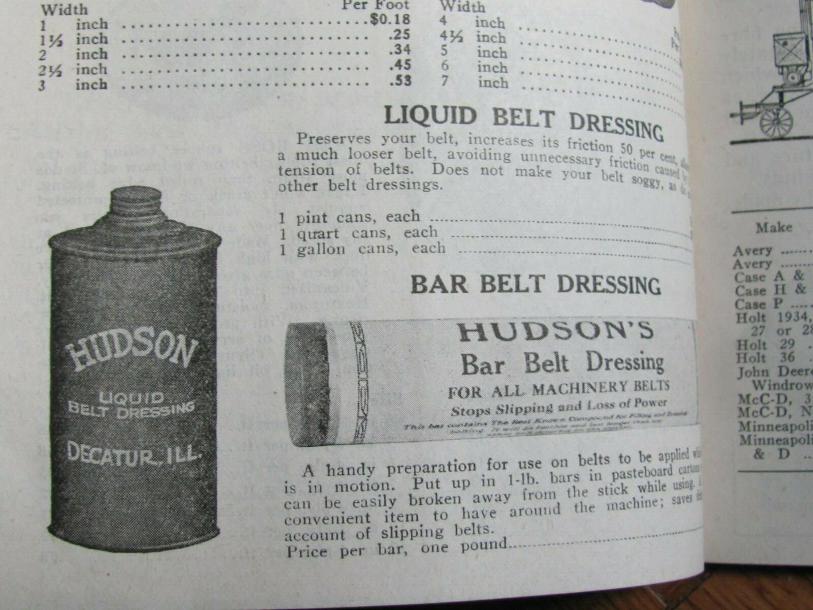 1946 CATALOG HUDSON DECATUR IL FARM MACHINERY & SUPPLY TRESHER